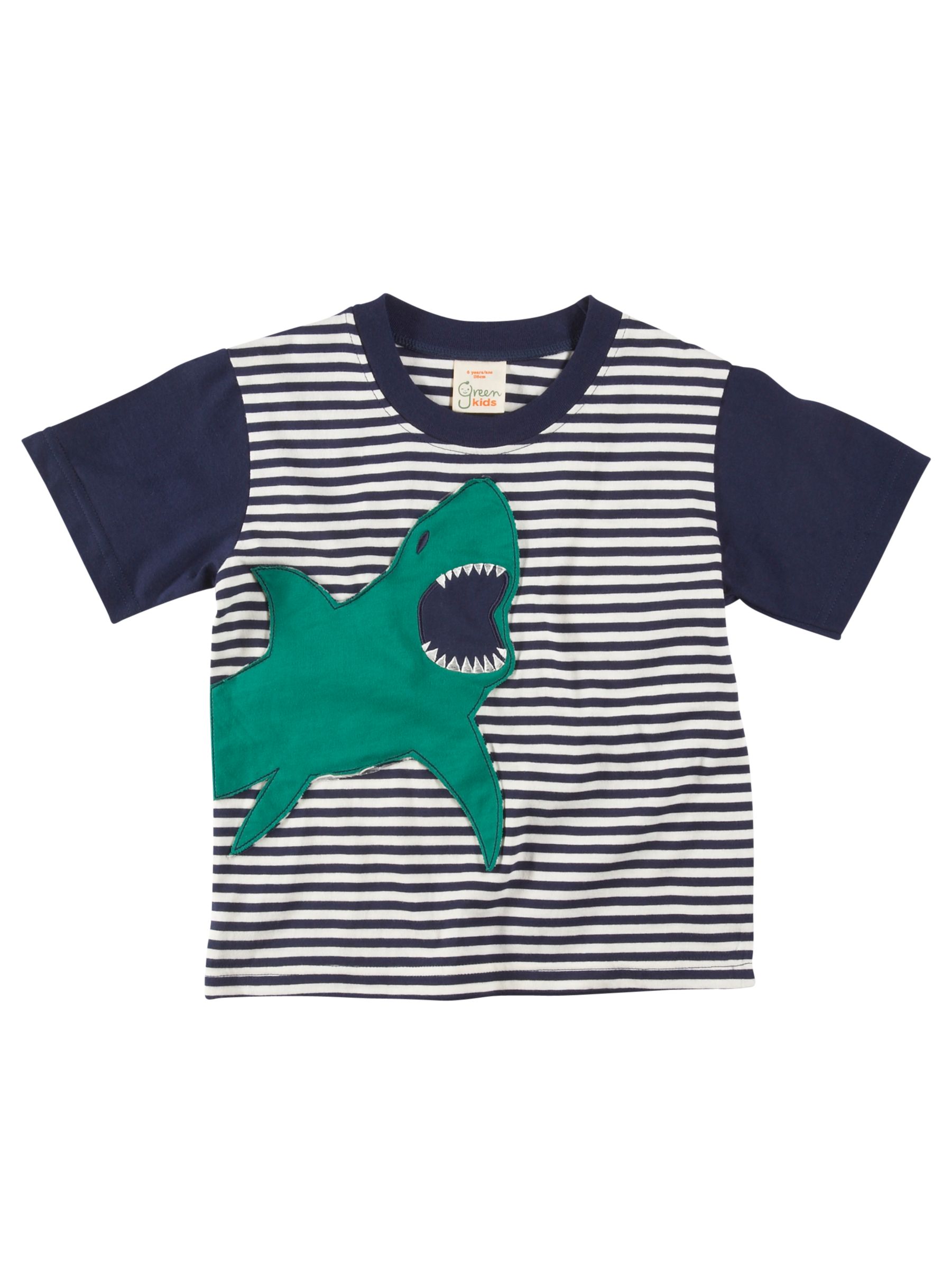 Green Kids Organic Cotton Shark T-Shirt,
