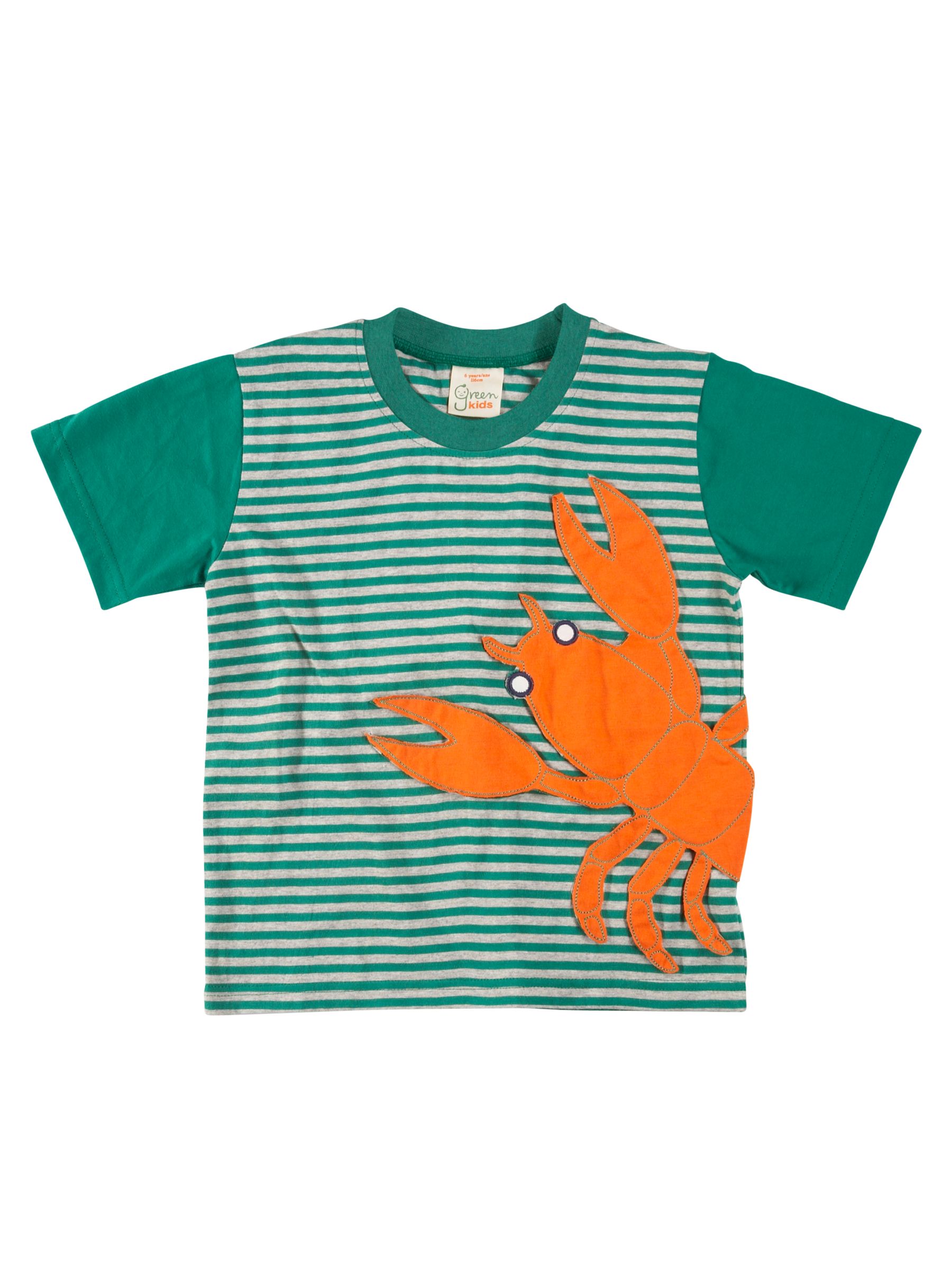 Green Kids Organic Cotton Lobster T-Shirt, Green
