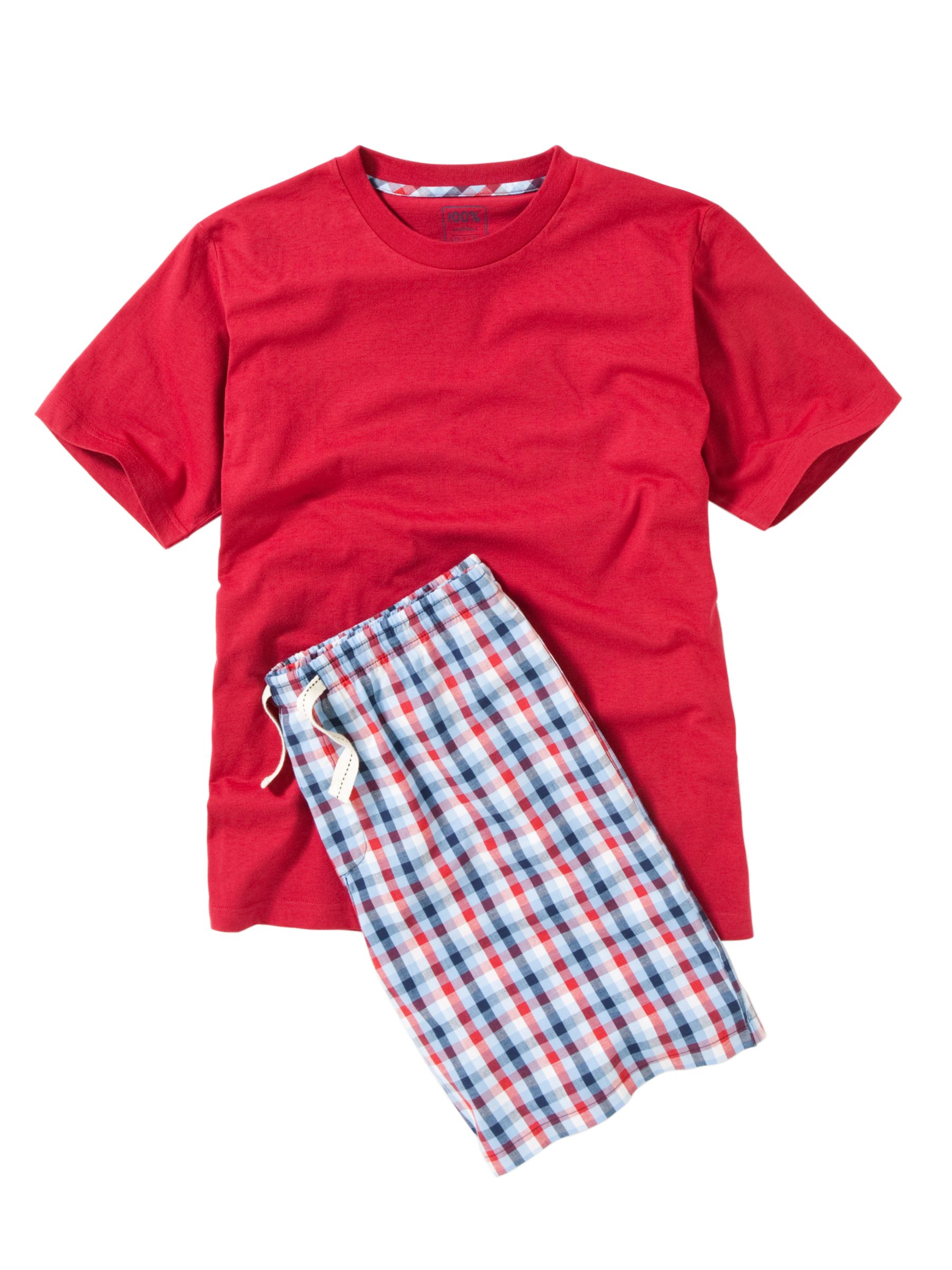 John Lewis Jersey T-Shirt and Gingham Shorts