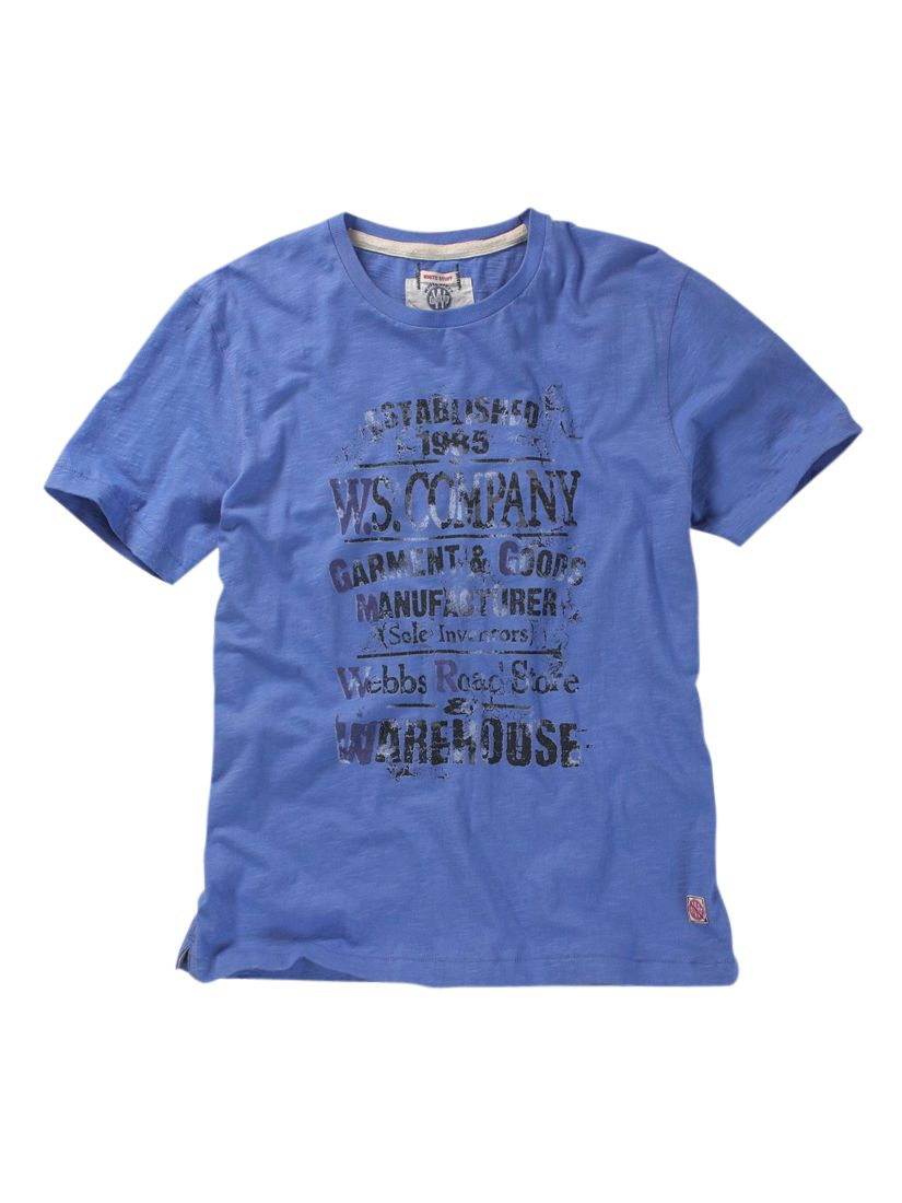Engraved Short Sleeve T-Shirt, Blue