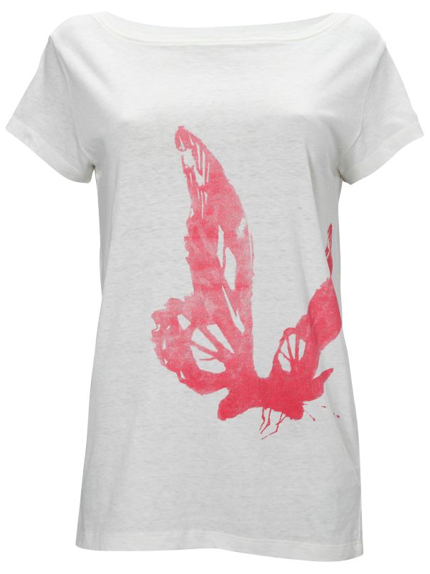 French Connection Batik Butterfly T-Shirt, Off