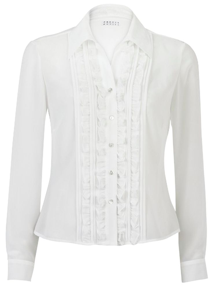 Frill Blouse, Ivory
