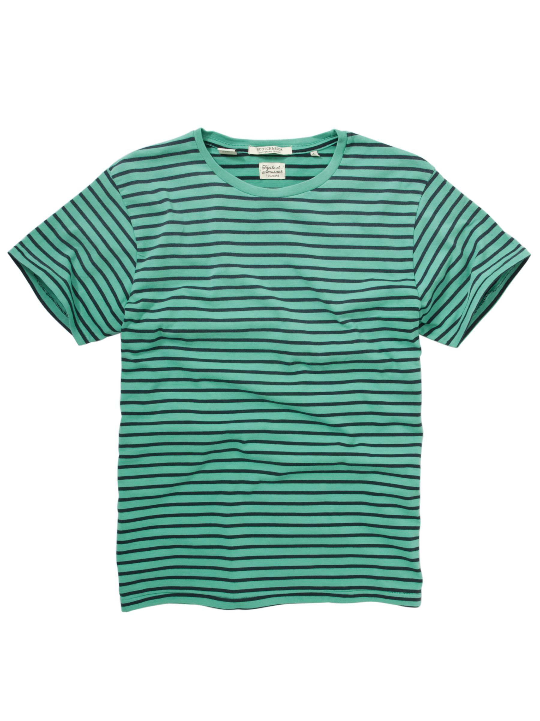 Scotch and Soda Fine Stripe T-Shirt, Green