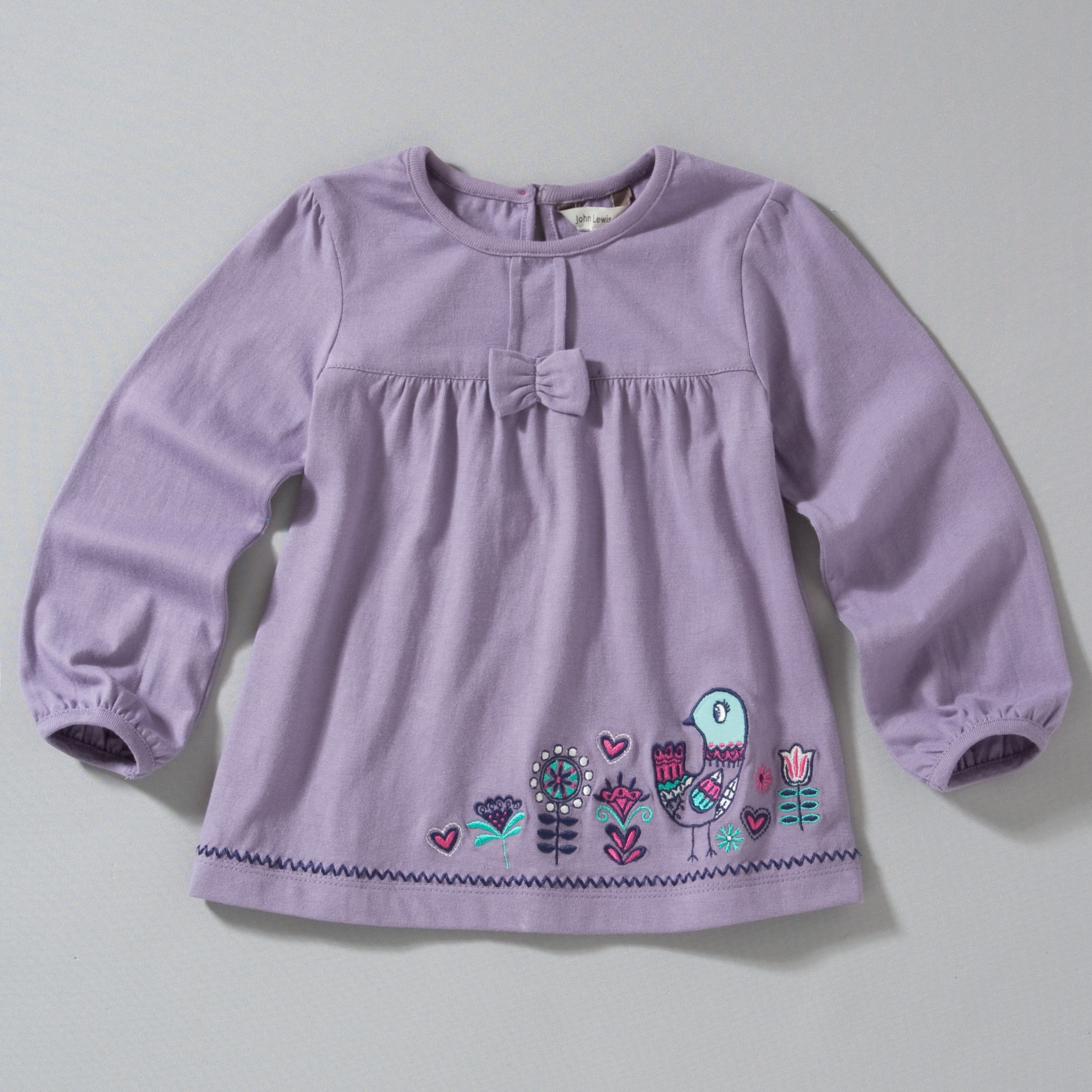 John Lewis Girl Windmill Applique T-Shirt, Lilac