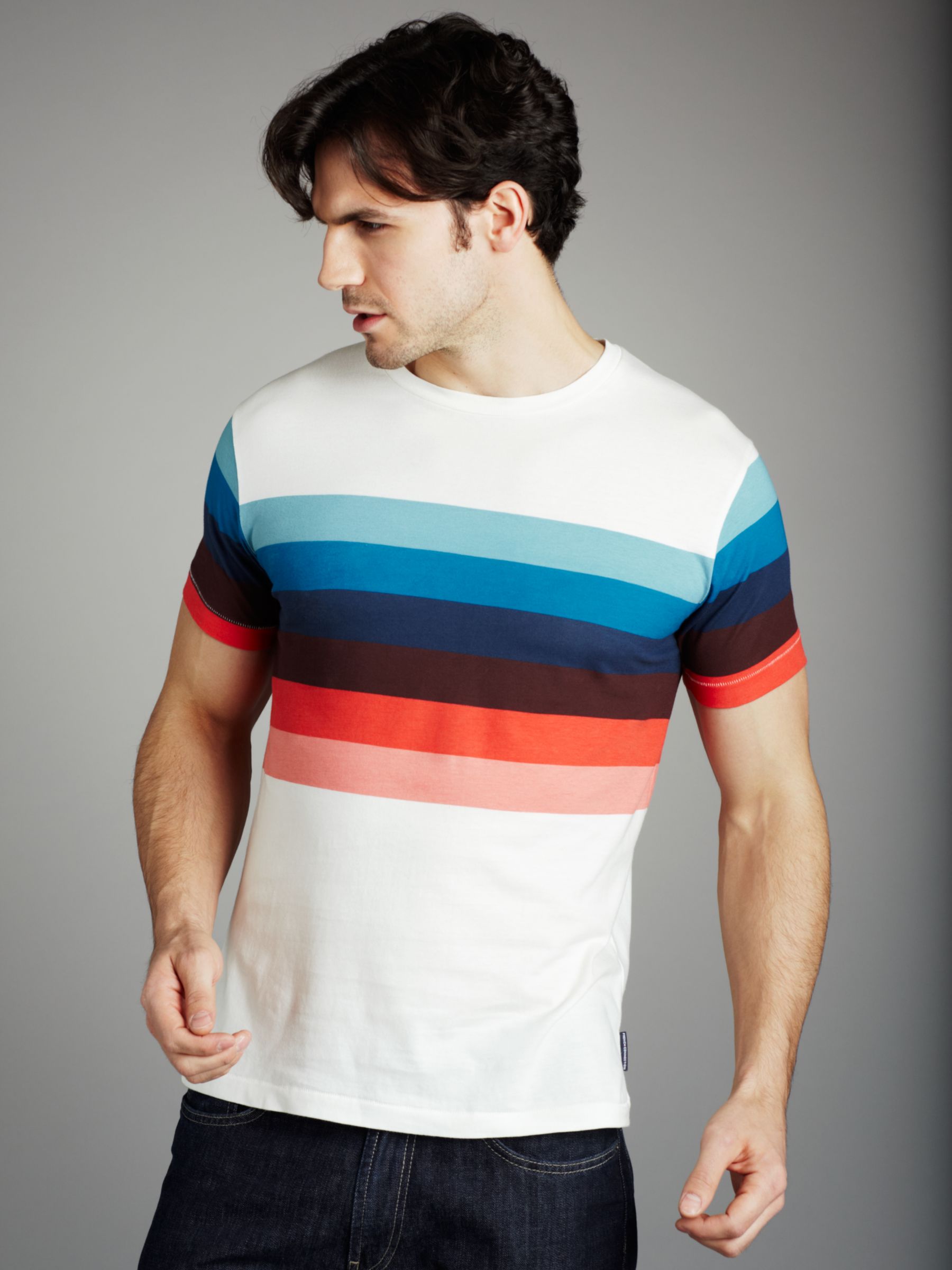 French Connection Wide Chest Stripe T-Shirt,