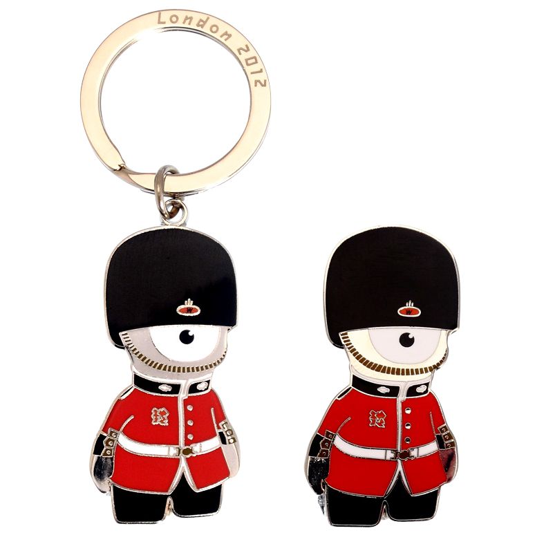 London 2012 Olympic Games Wenlock Queen's Guard Keyring and Magnet Set