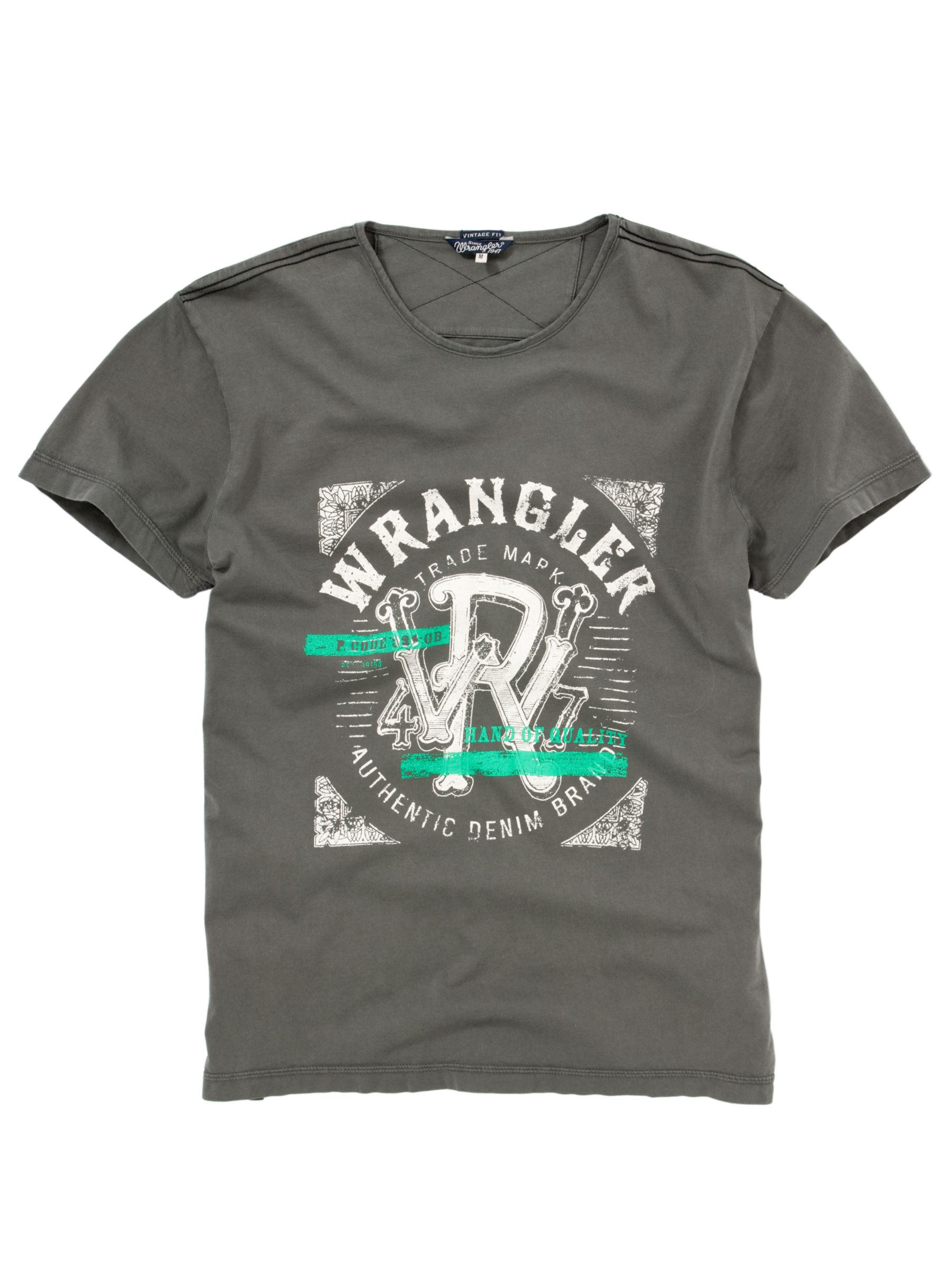 Wrangler Short Sleeve Emblem T-Shirt, Raven Grey