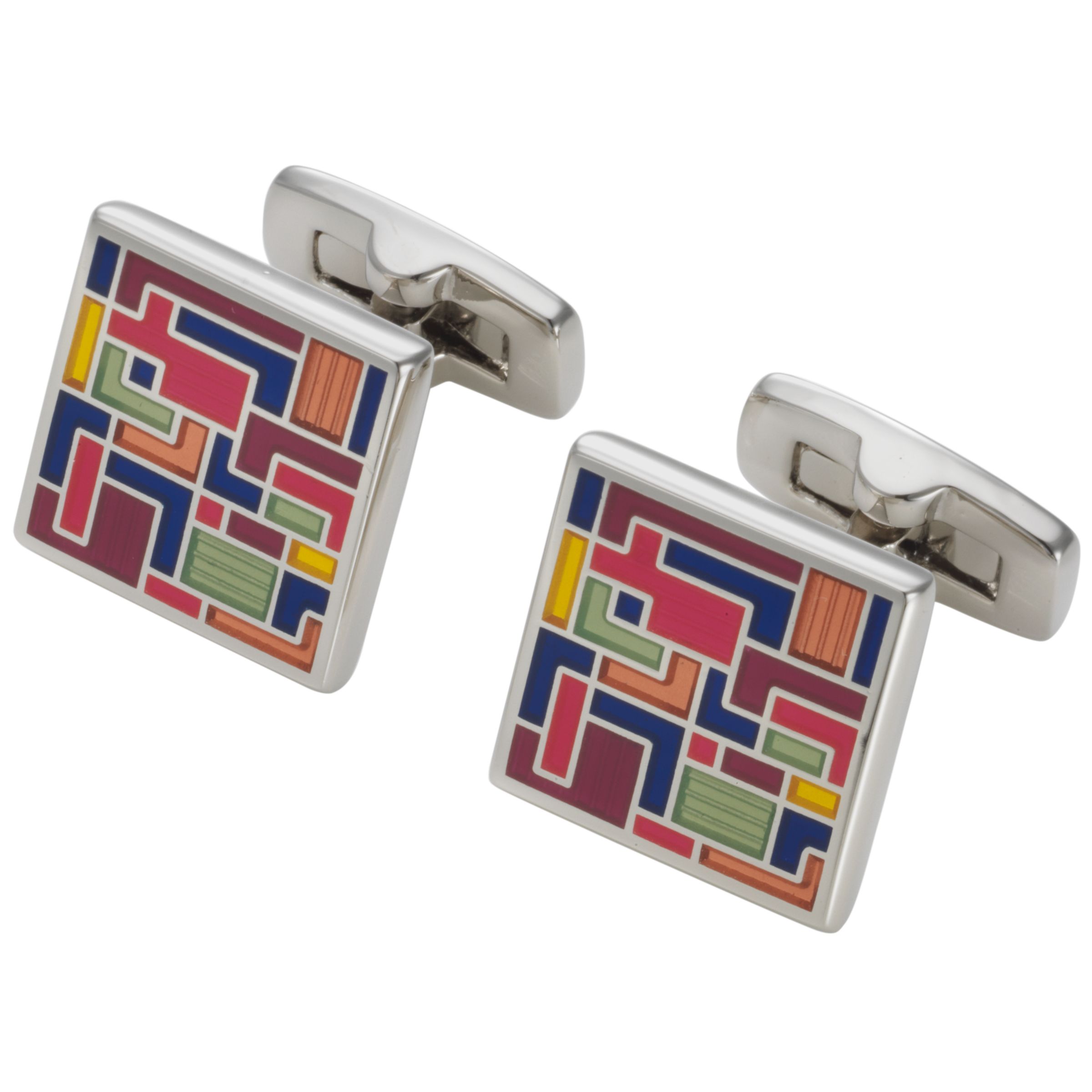 Duchamp Laberinto Cufflinks, Red