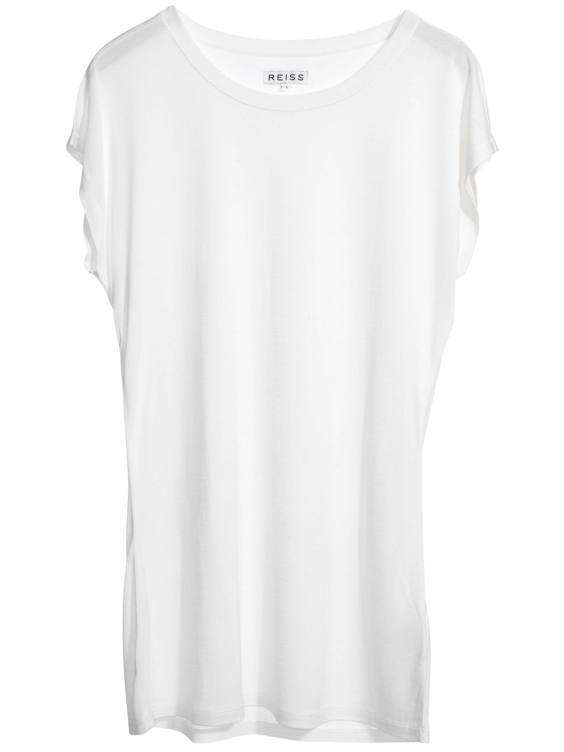Fleur Basic Wide Neck T-Shirt, White