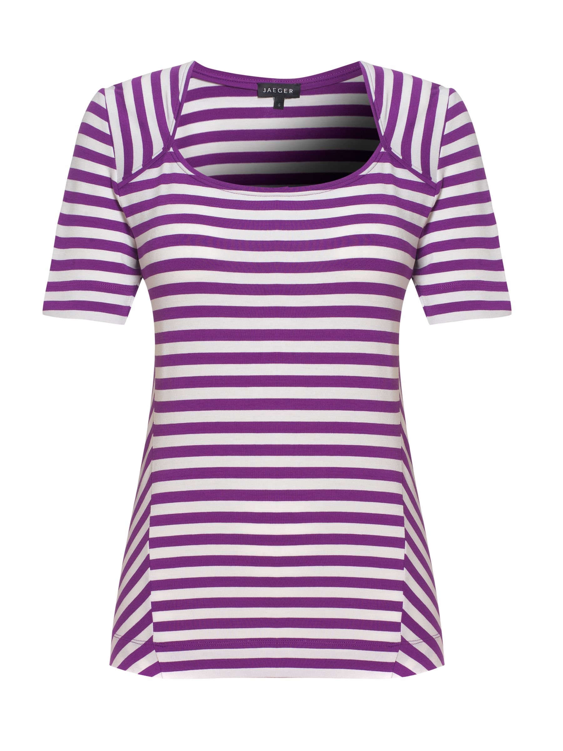 Jaeger Stripe Jersey T-Shirt, Purple