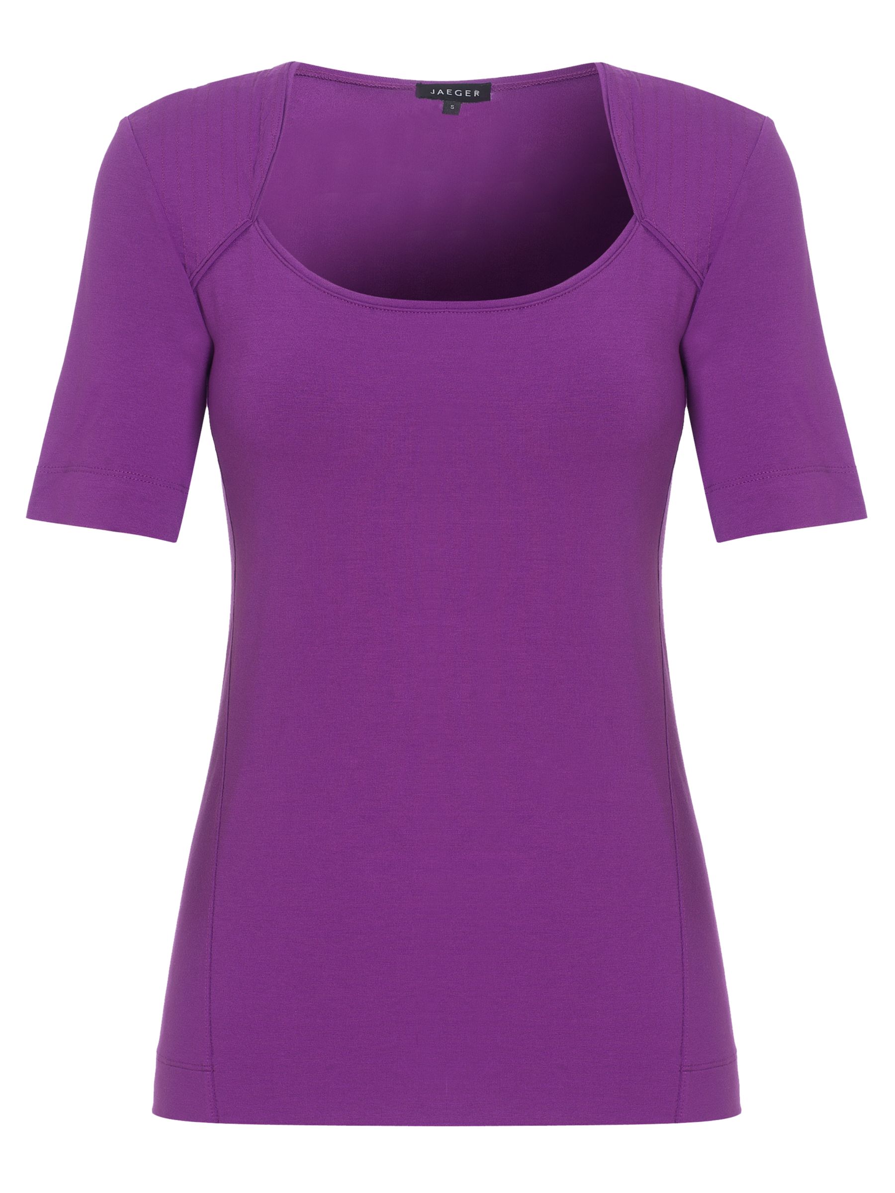 Jaeger Essential Plain Jersey T-Shirt, Purple