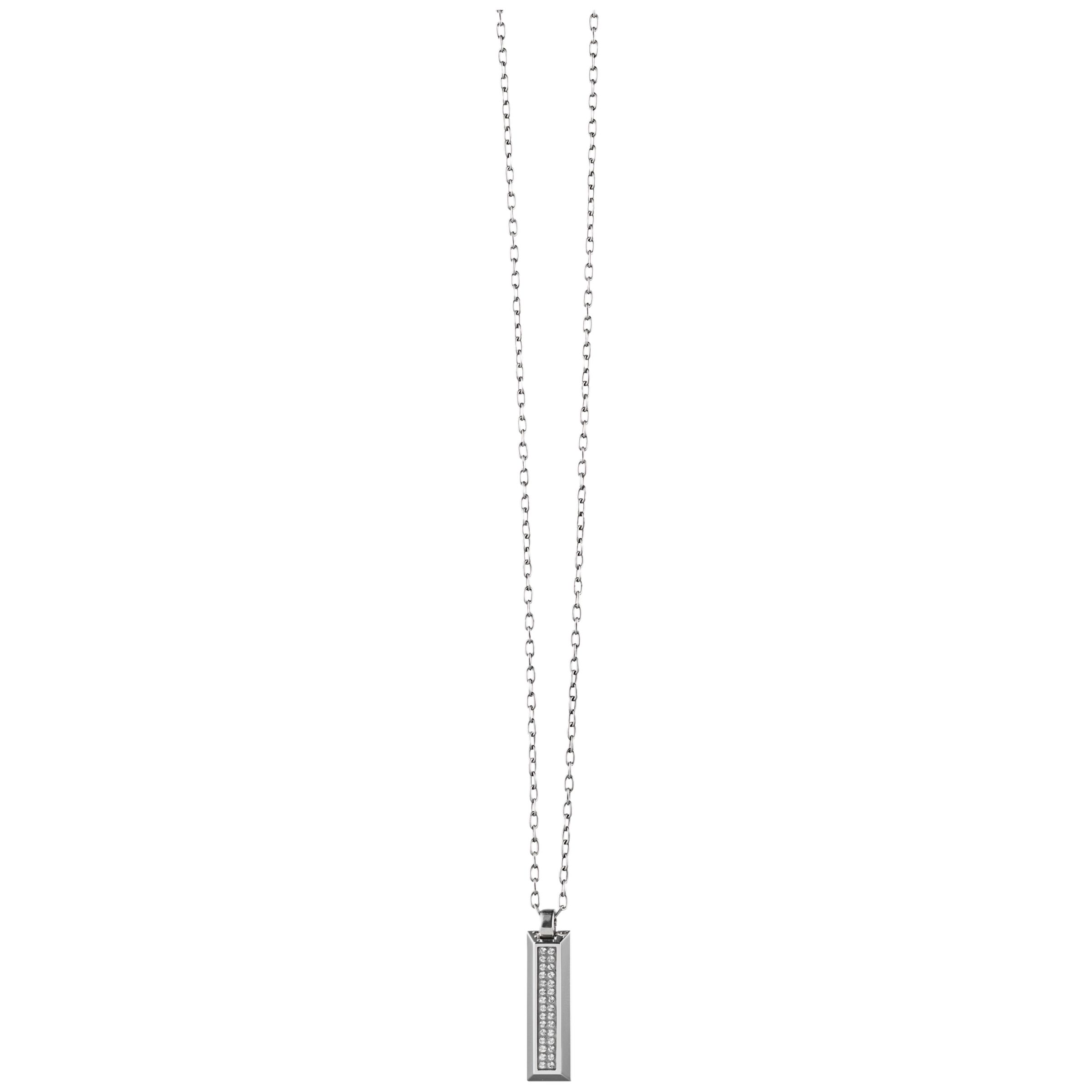 Dyrberg/Kern Silver Swarovski Crystal Pendent Necklace