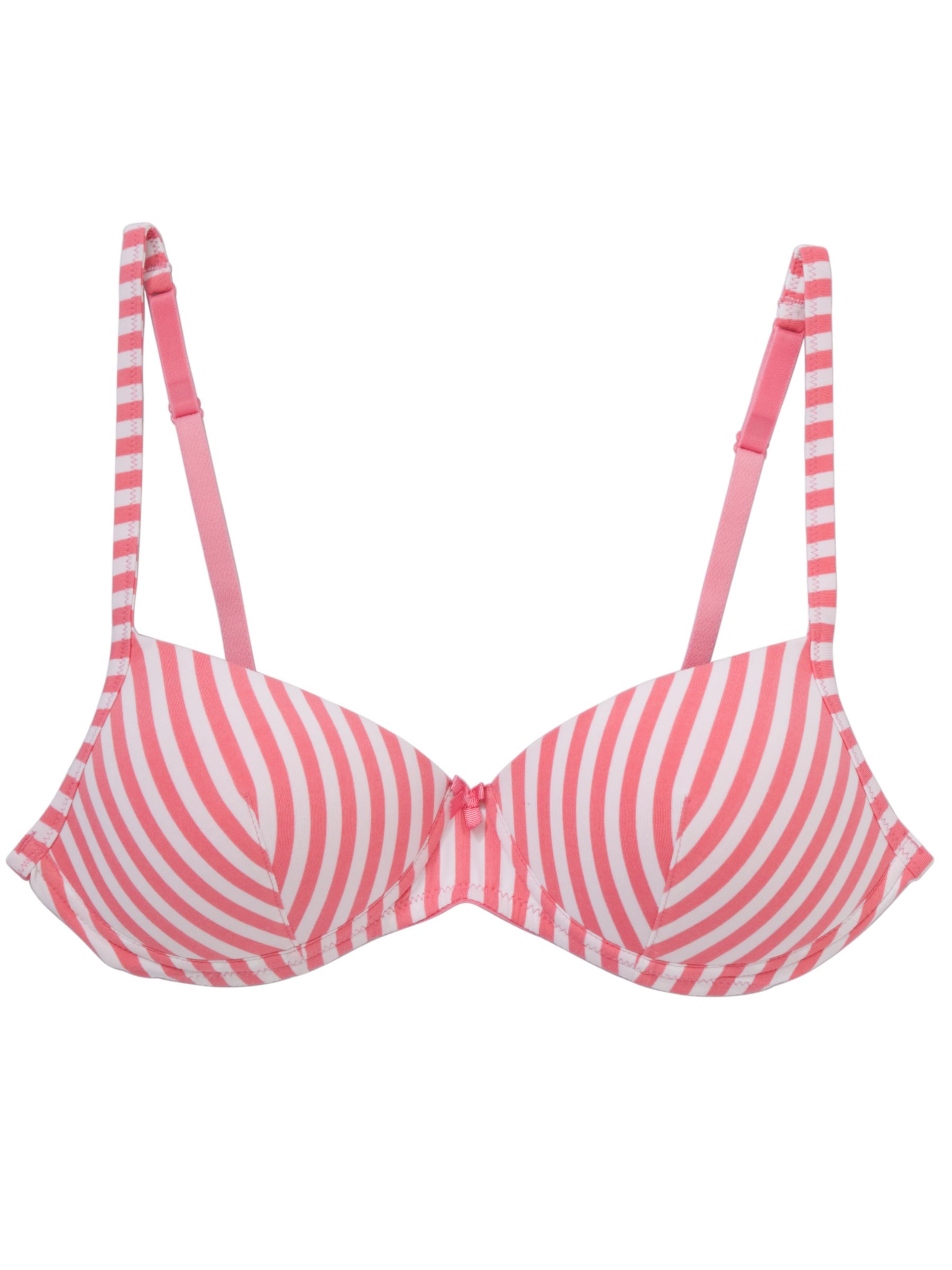John Lewis Women Nautical Non Wired Padded Teen Bra Pinkwhite Pinkwhite