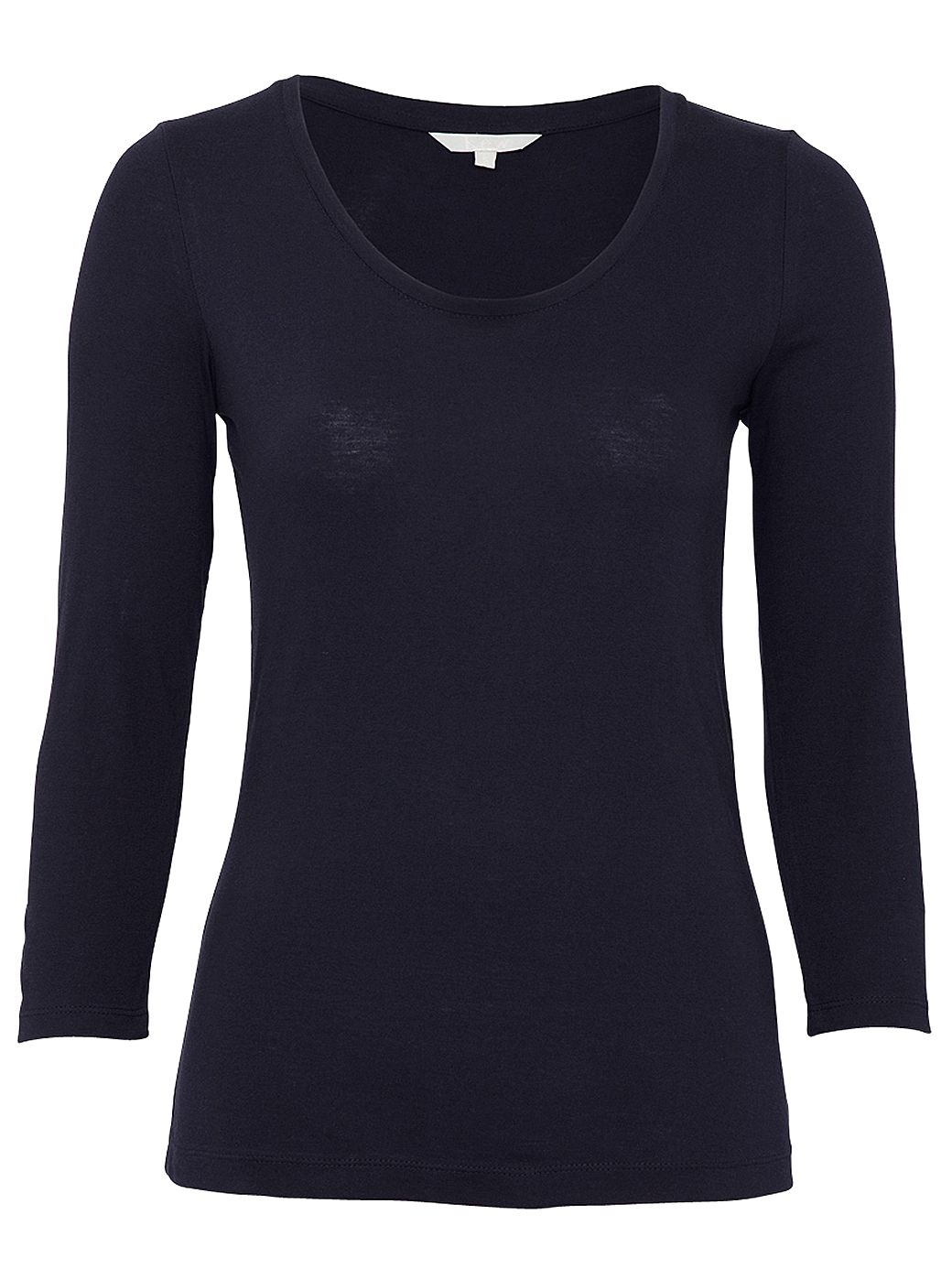 Plain 3/4 Sleeve Crew Neck T-Shirt, Midnight