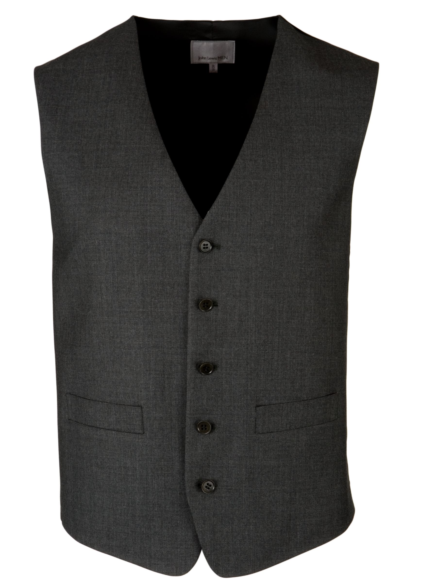 John Lewis Men Giles Waistcoat, Charcoal