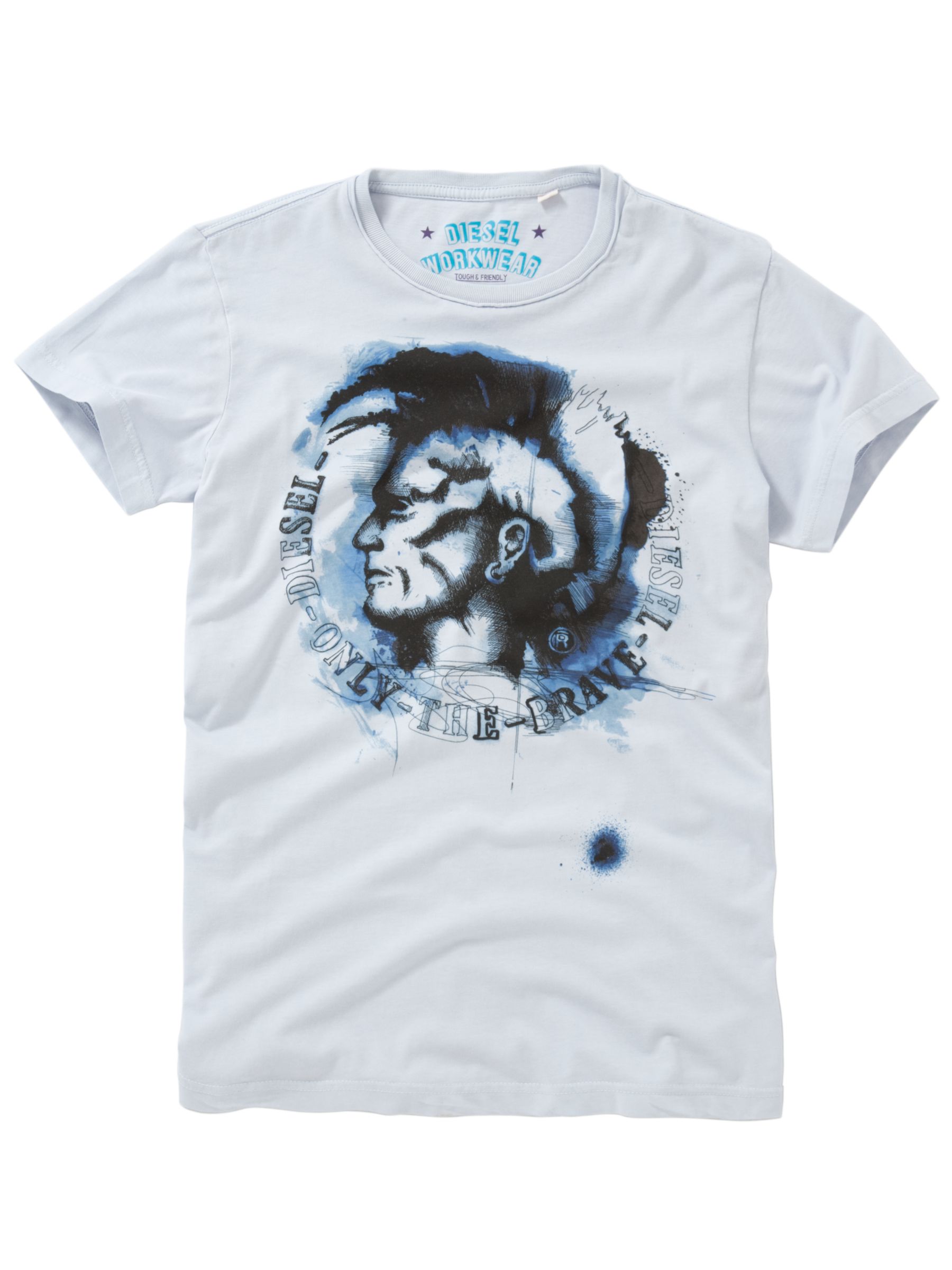 T Maps Head T-Shirt, Light Blue