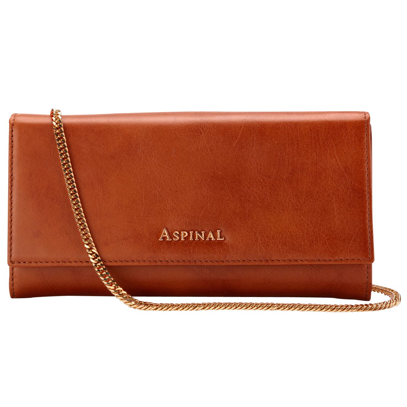 Aspinal of London Grace Purse Clutch Handbag, Tan