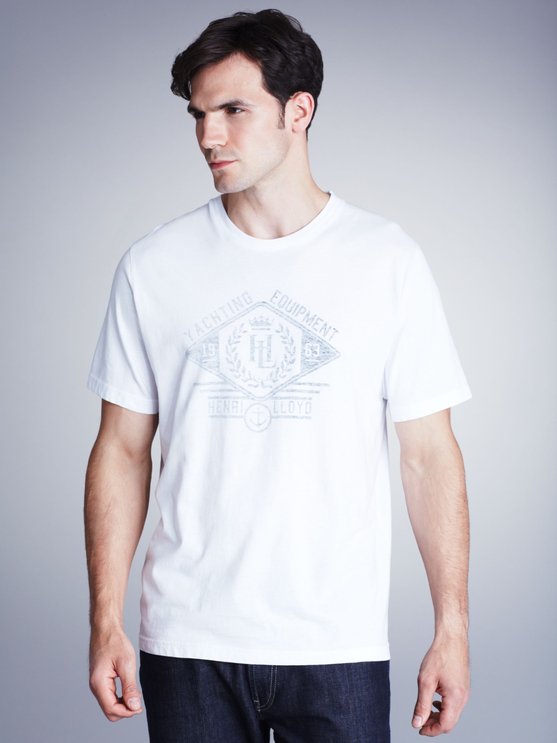 Henri Lloyd Gustan Faded Print T-Shirt, White