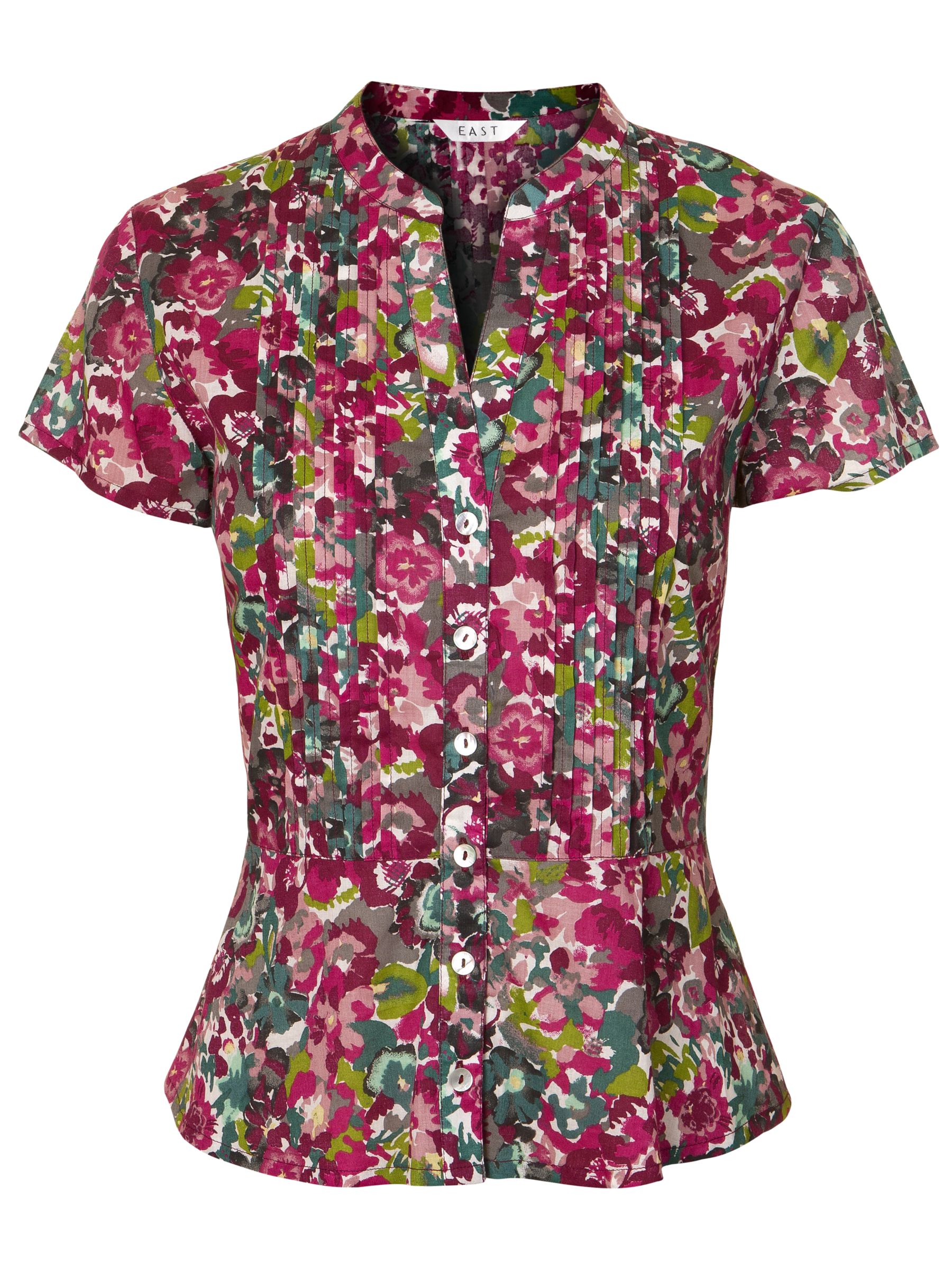 East Odelia Floral Print Blouse, Pink