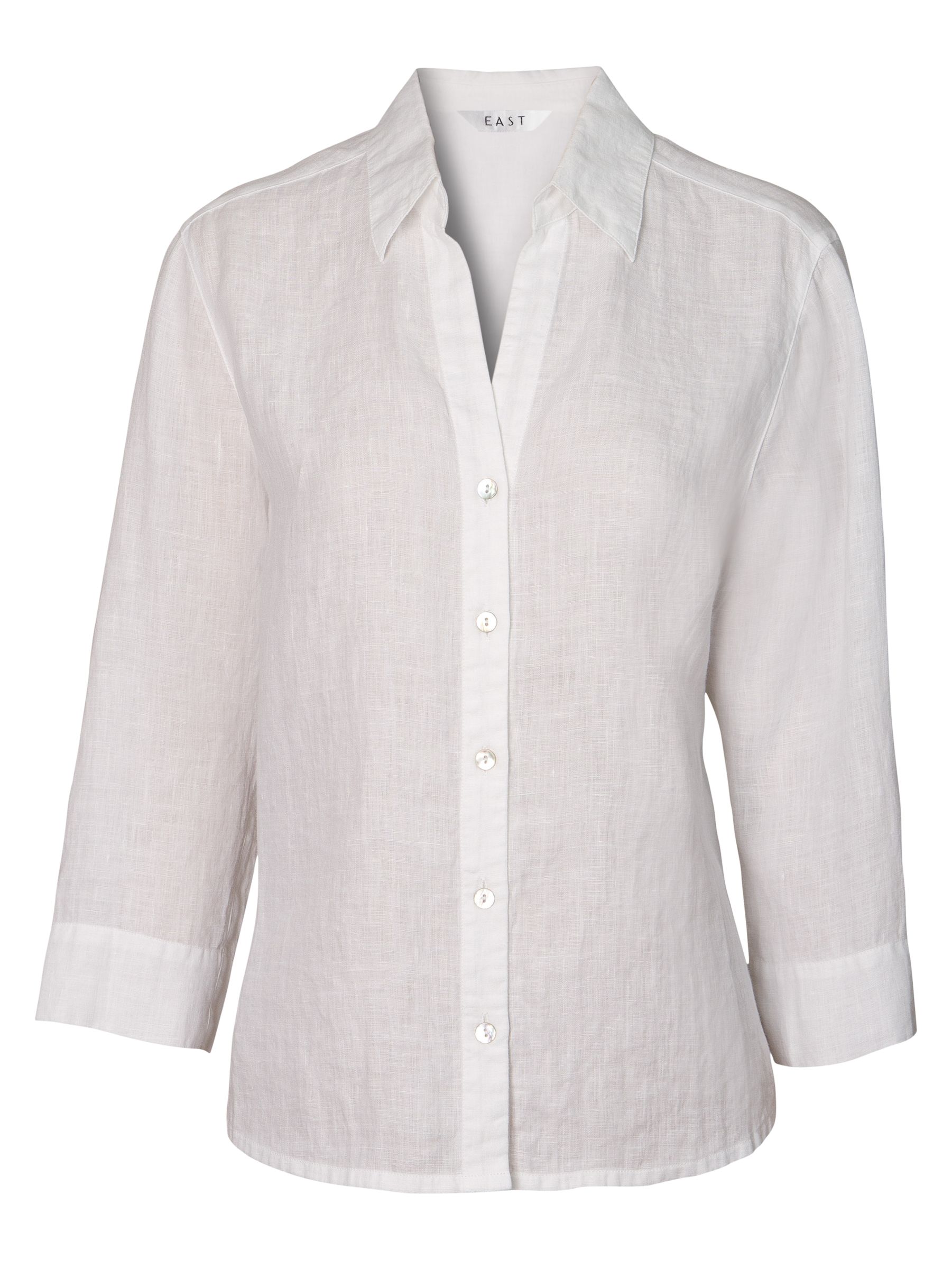 East Roma Linen Blouse, White