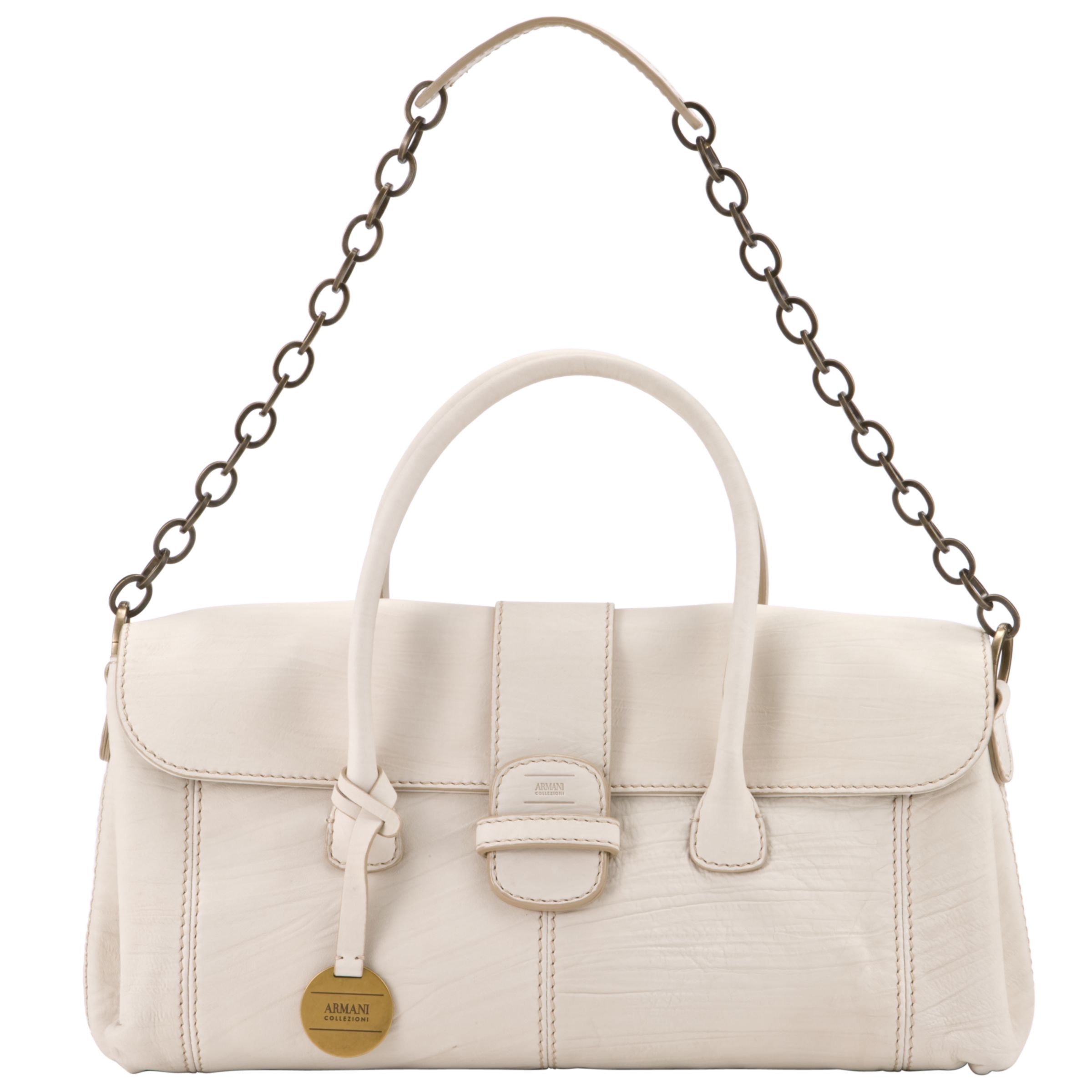 Armani Collezioni East to West Shoulder Handbag, Cream