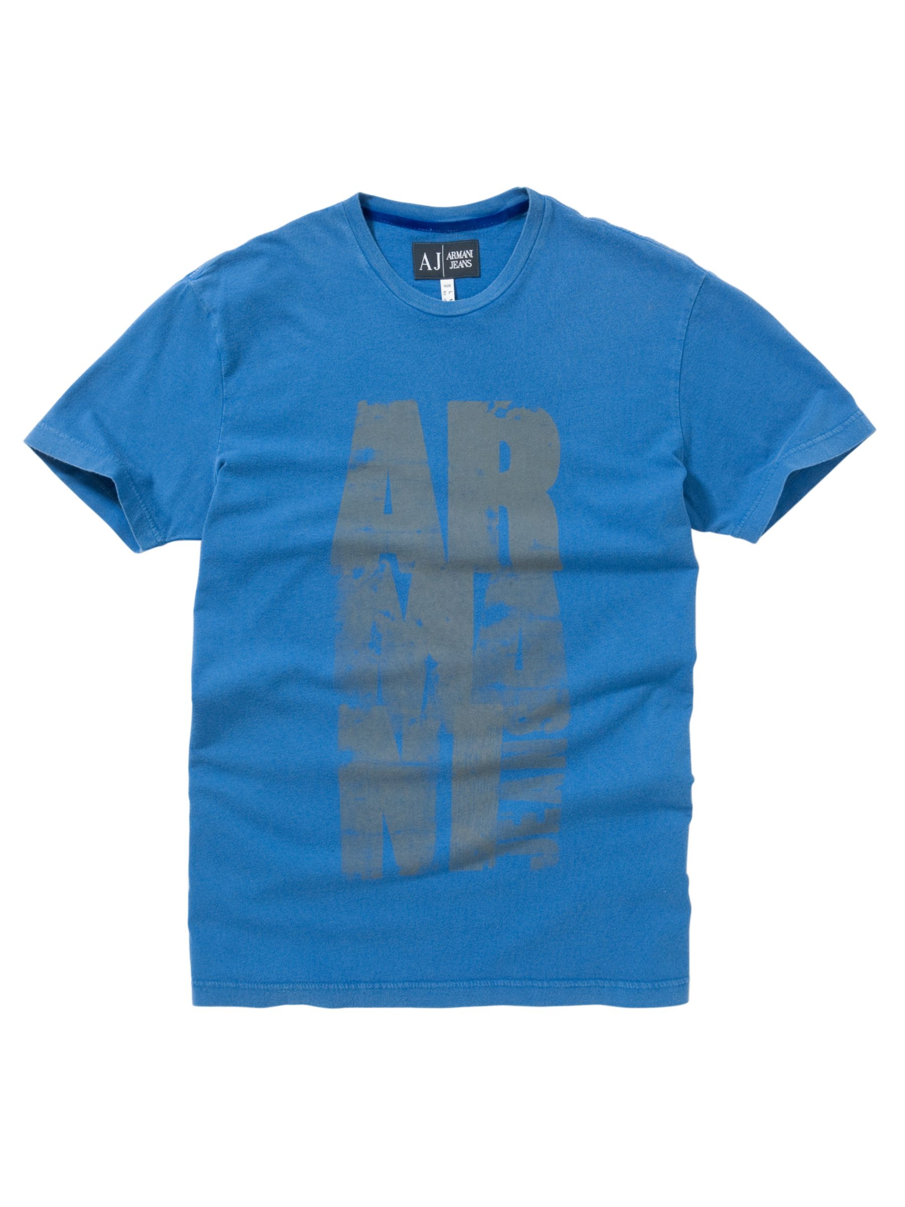 Armani Jeans Large Block Print Crew T-Shirt,