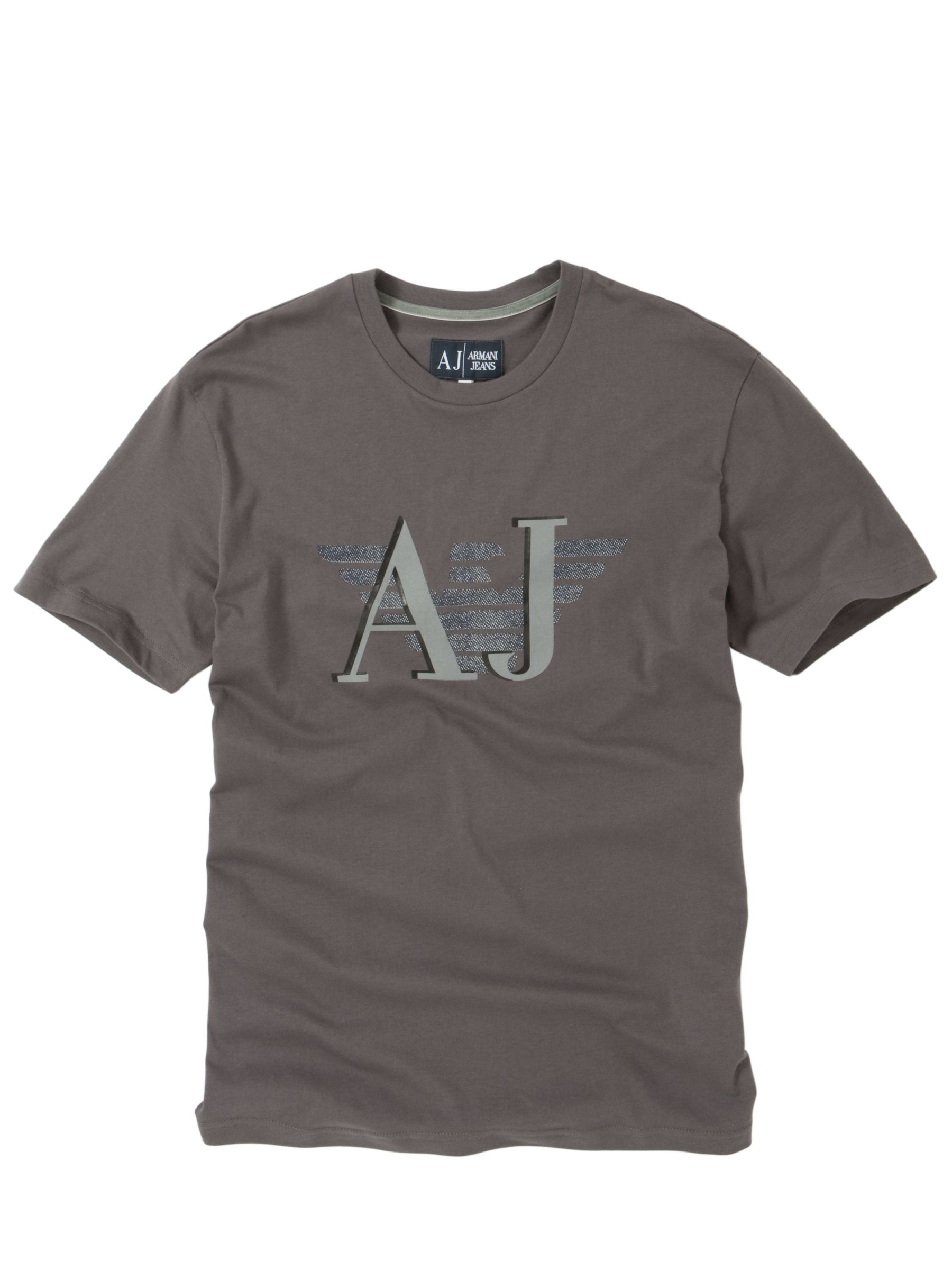 Large Logo Crew T-Shirt, Grey