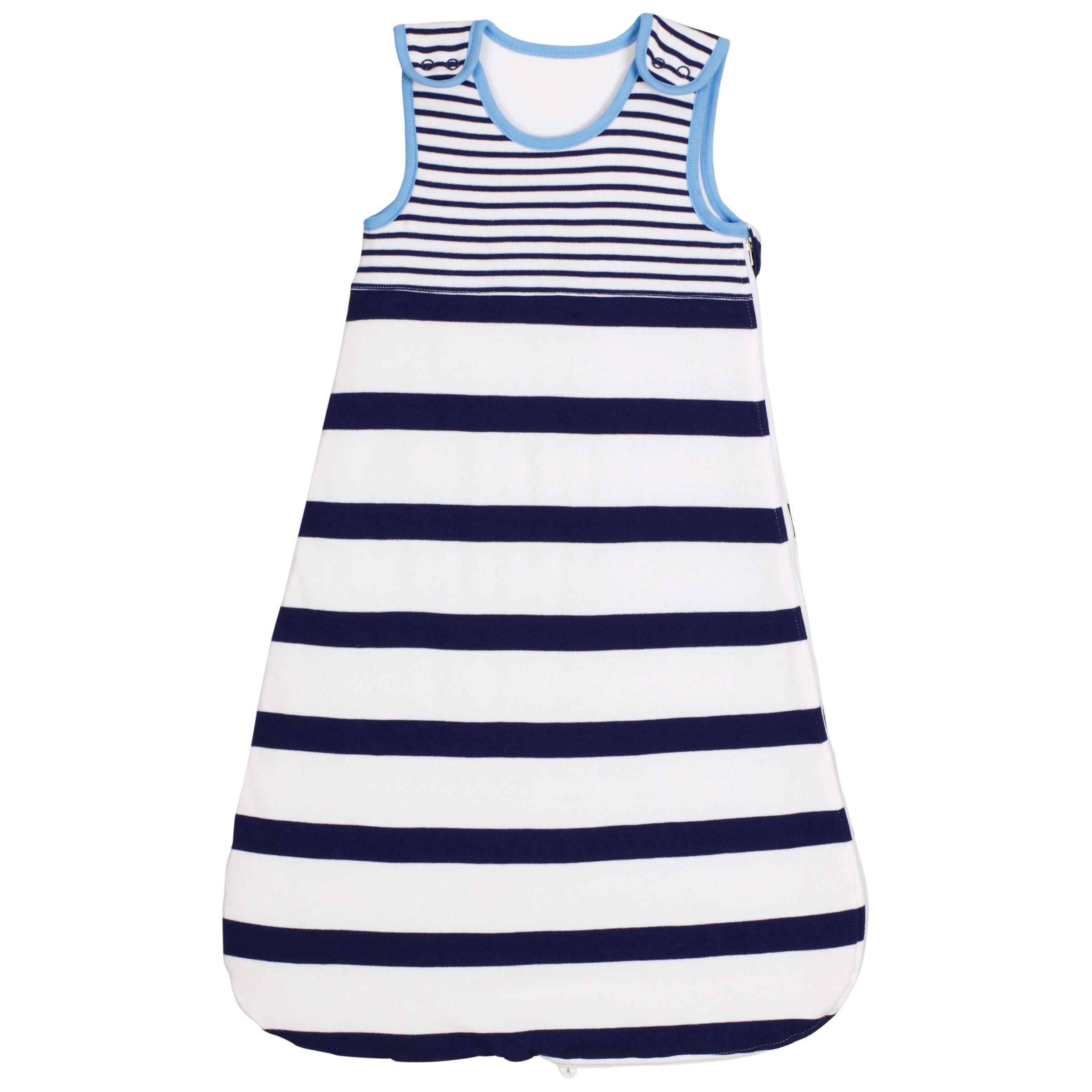 John Lewis Baby Stripe Sleeping Bag, 2.5 Tog, Navy