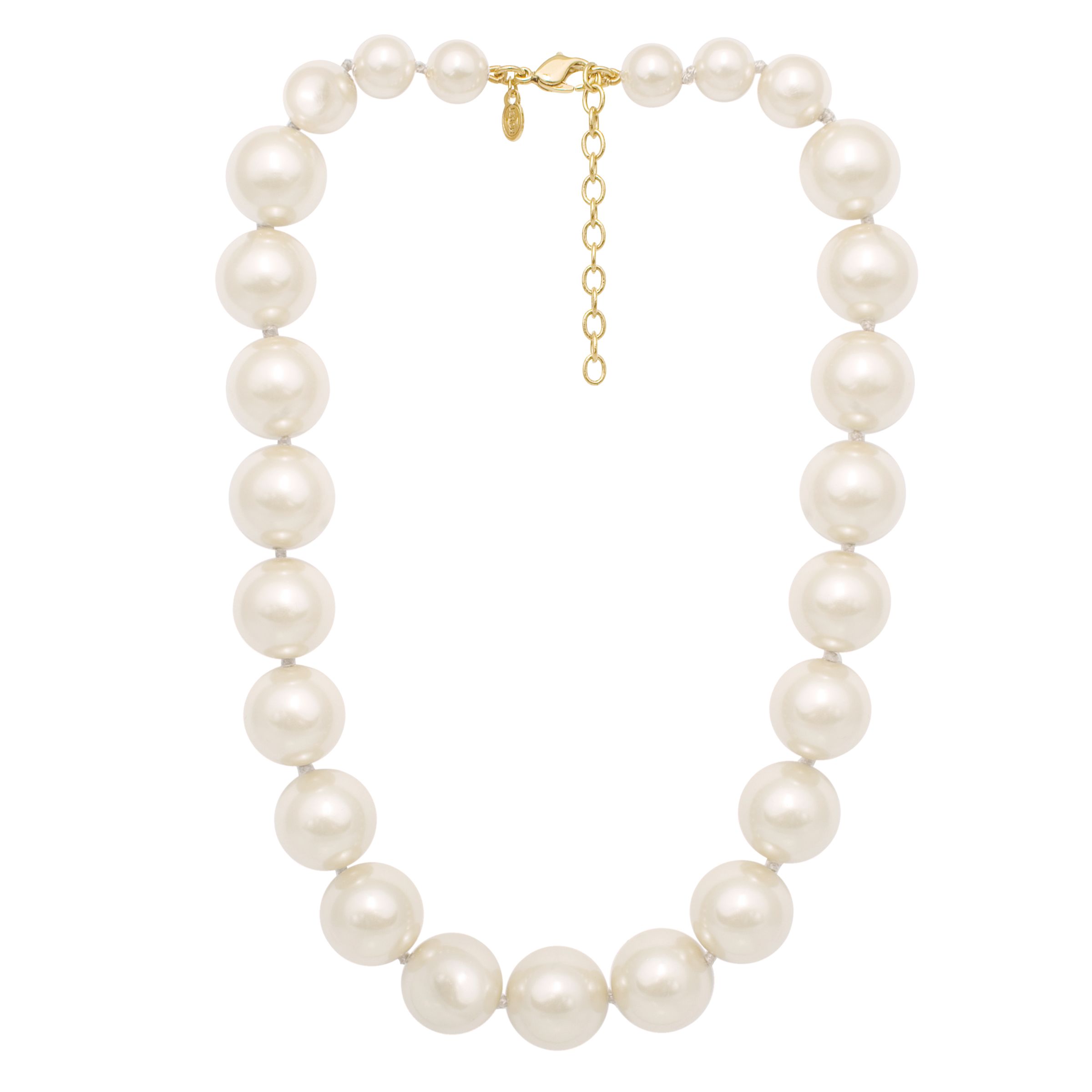Monet Graduated Glass Pearl Necklace