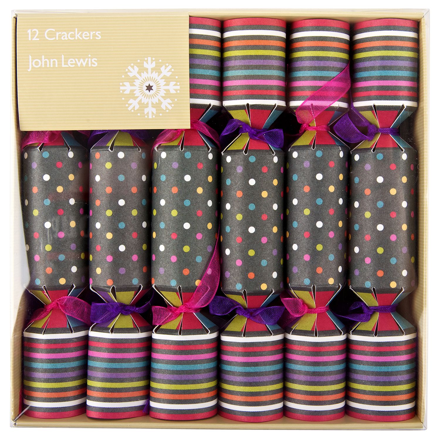 John Lewis Fill Your Own Christmas Crackers, Jazz, Mini, Pack Of 6
