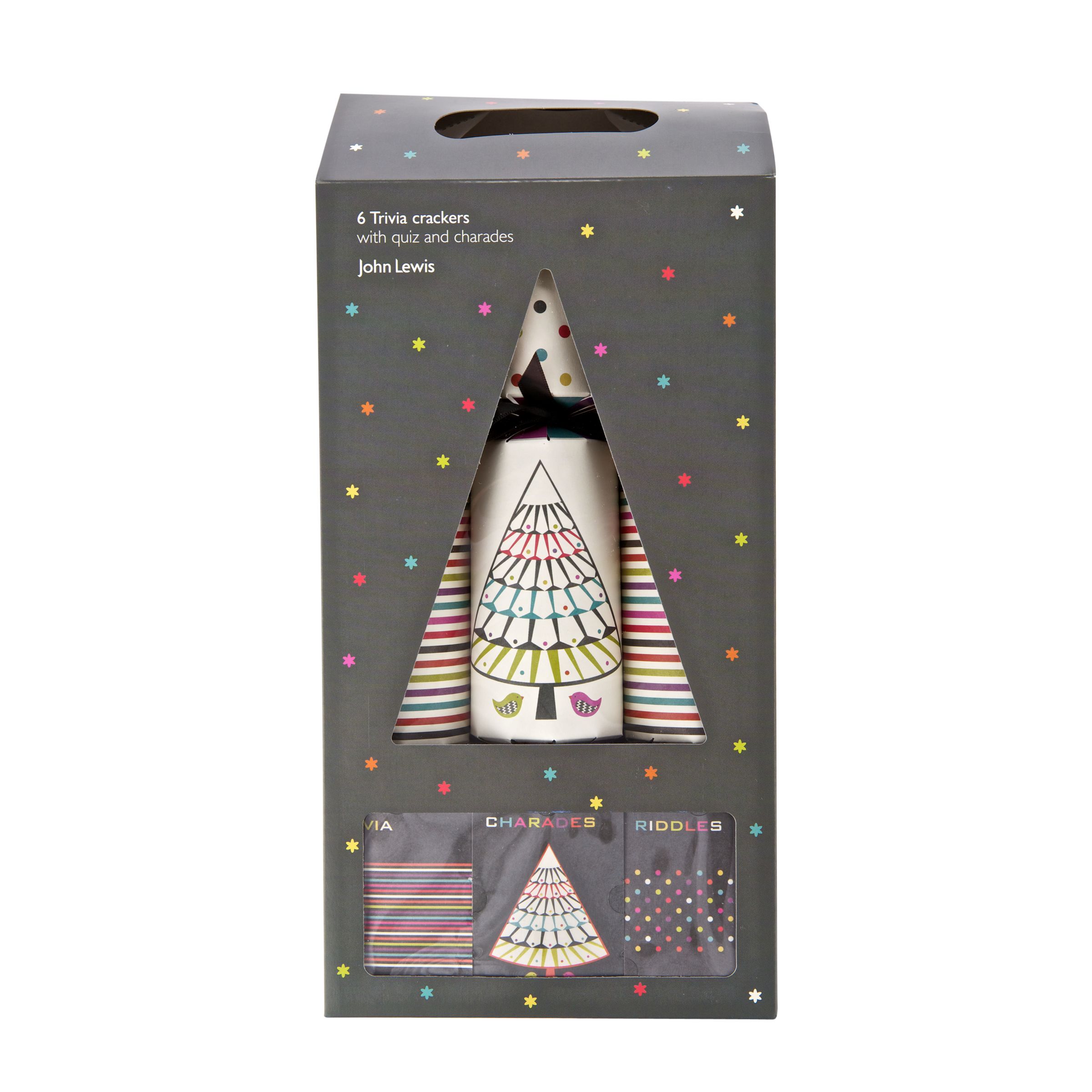 John Lewis Jazz Quiz Christmas Crackers, Pack Of 6