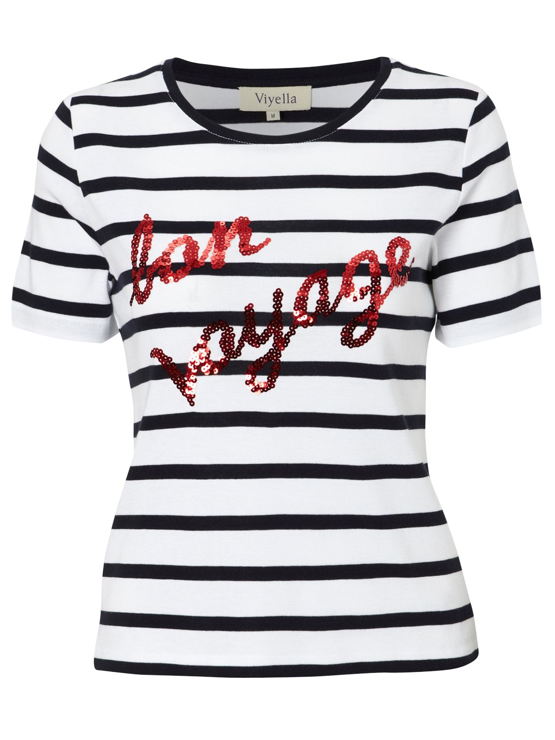 Viyella Bon Voyage Stripe T-Shirt, Navy