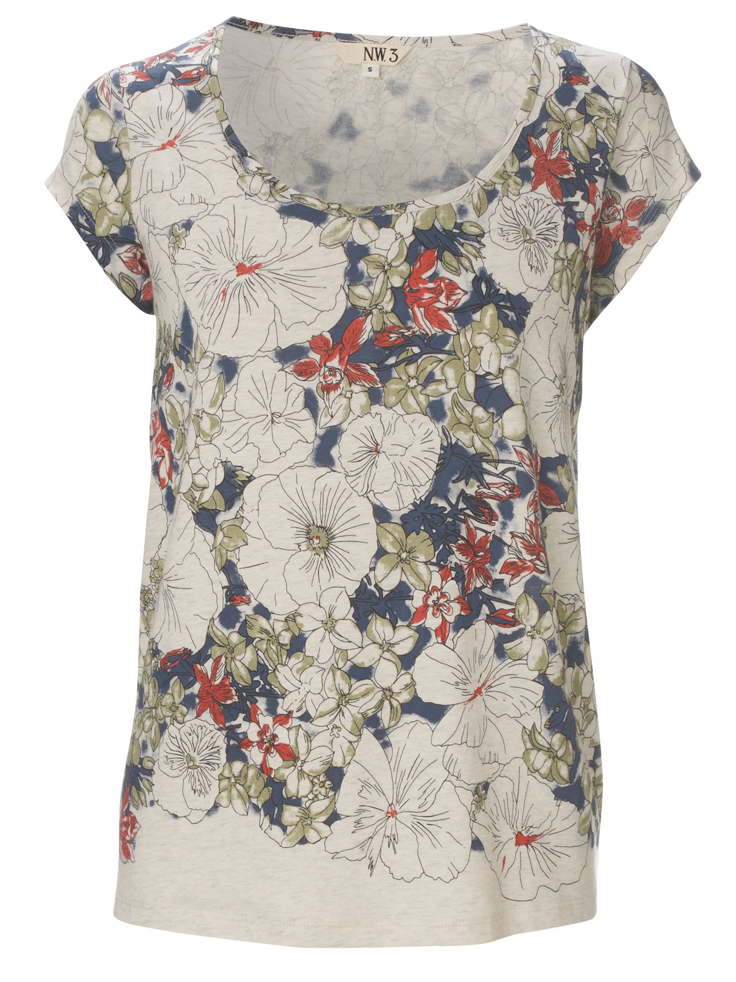 Floral Print T-Shirt, Multi