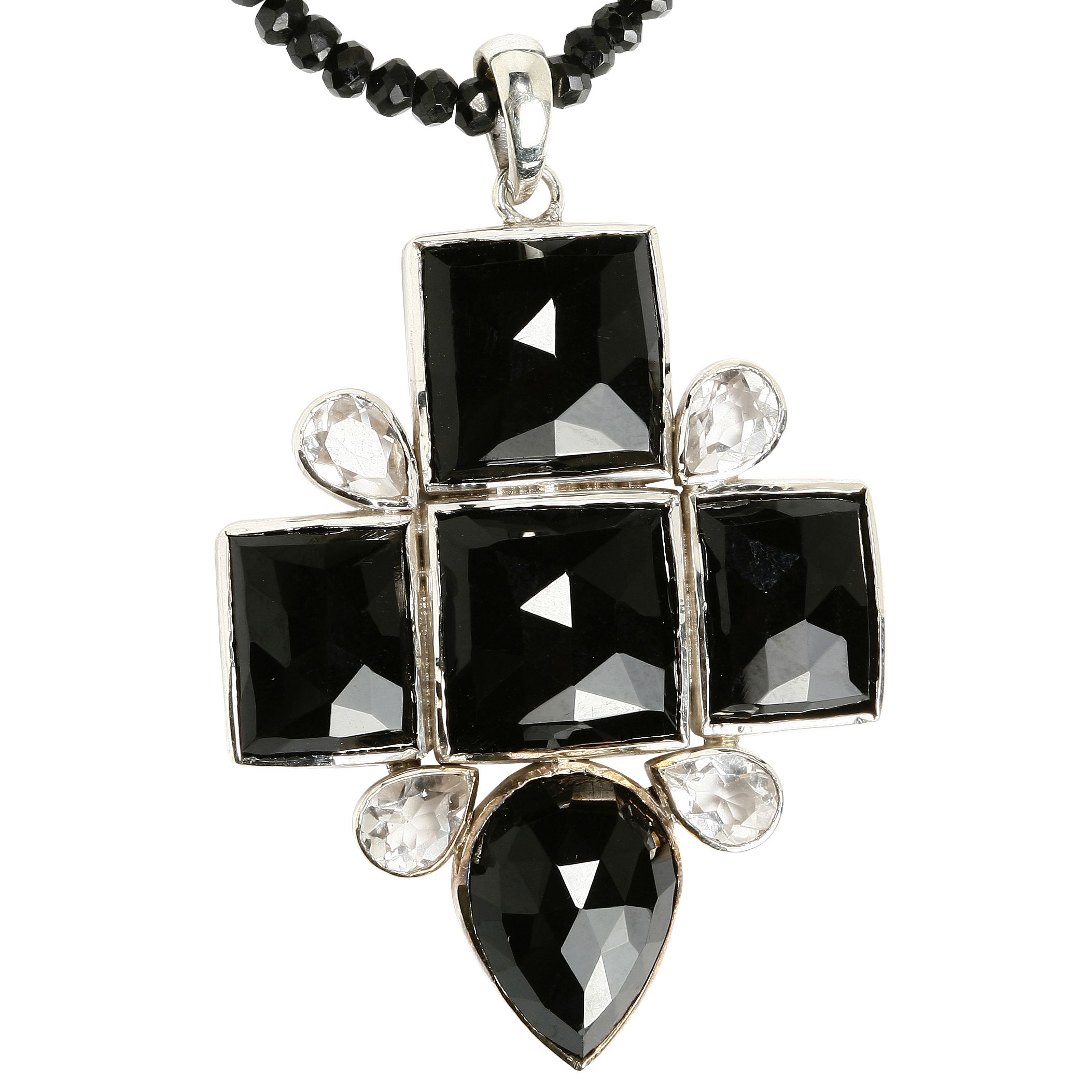 Emma Chapman Babylon Black Onyx Cross Necklace