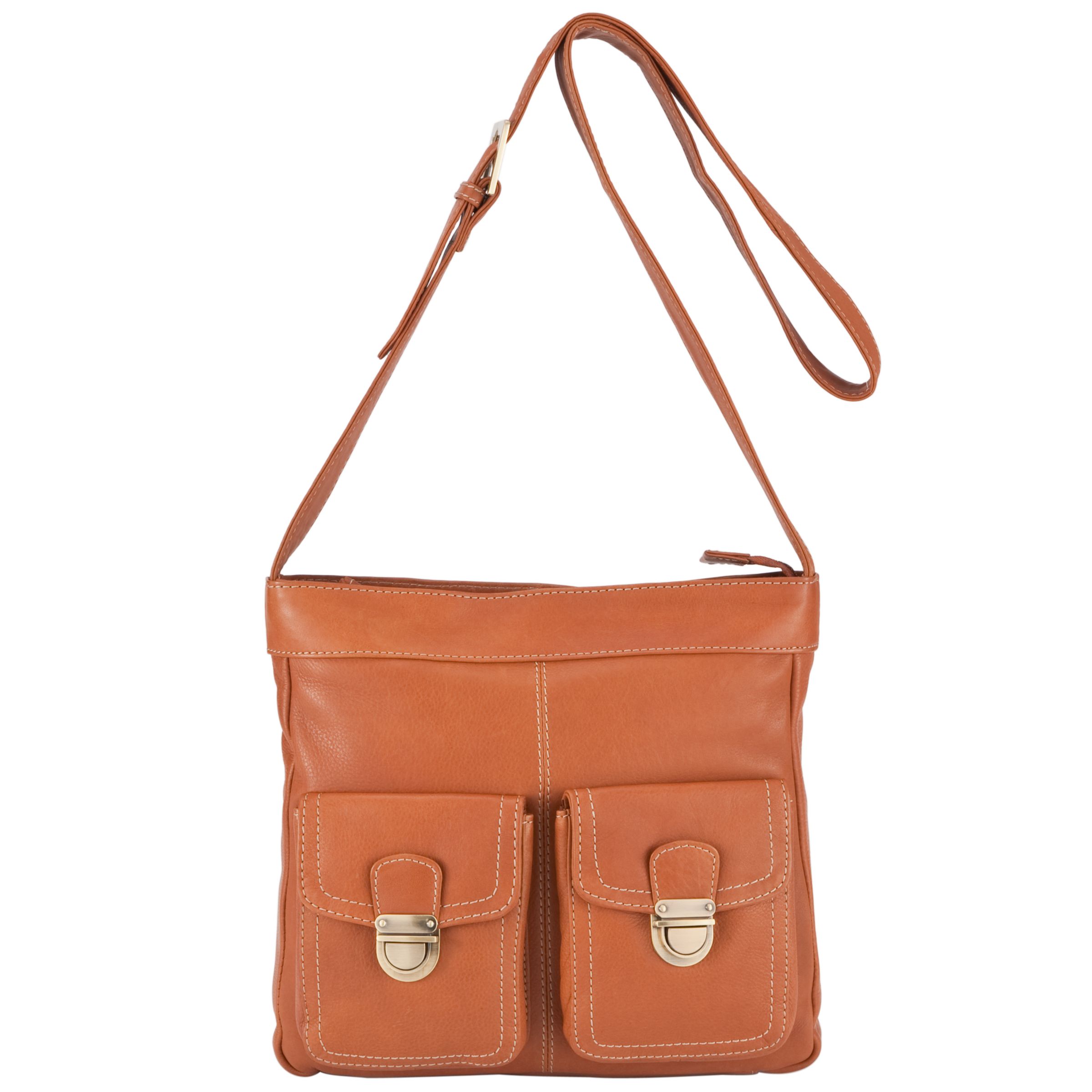 John Lewis Across Body Handbag, Tan