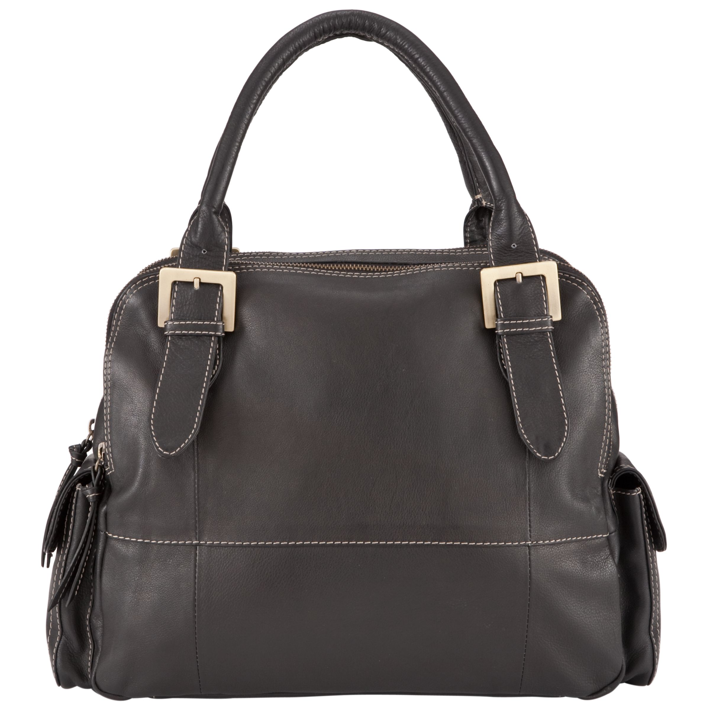 John Lewis Triple Compartment Shoulder Bag, Black
