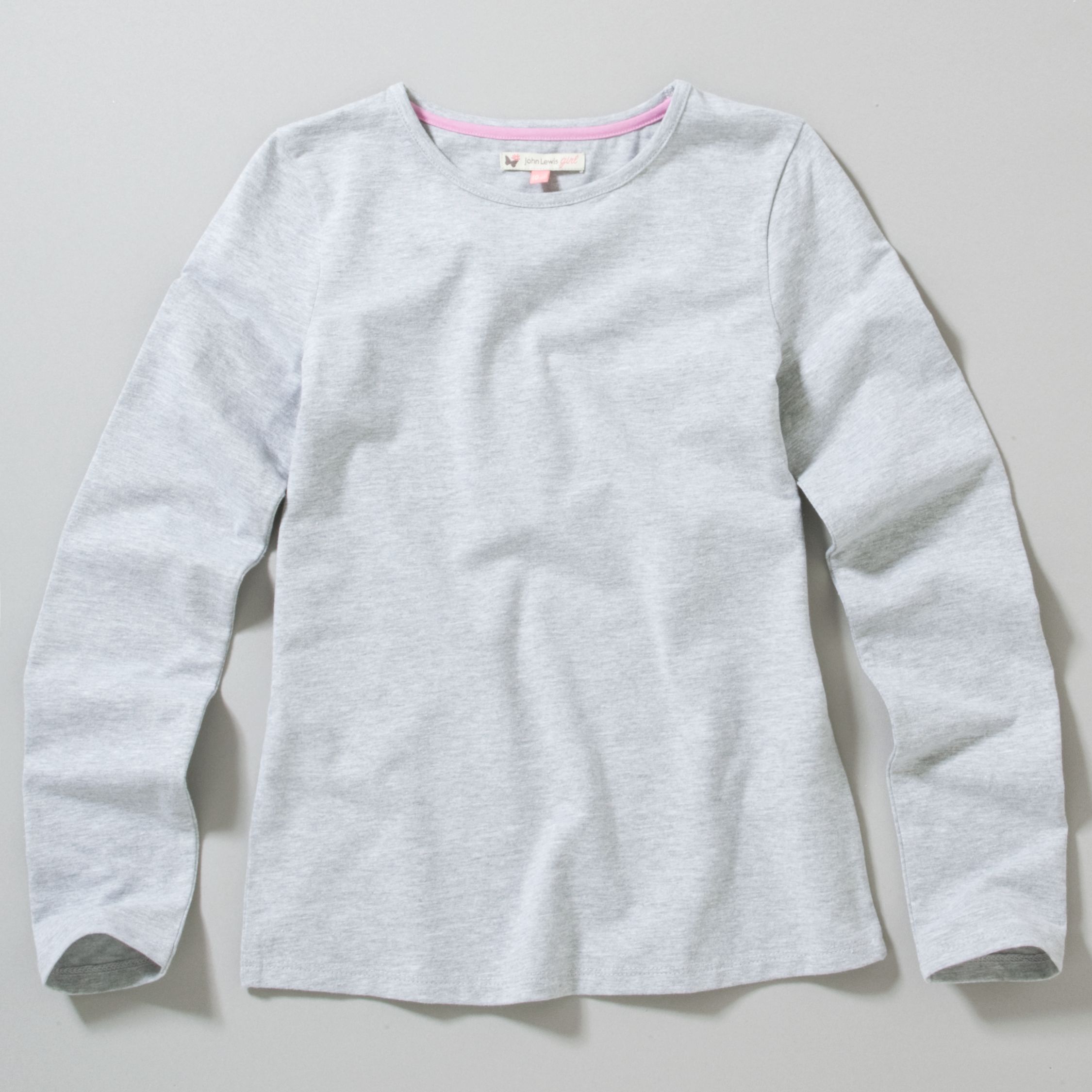 Plain Long Sleeve T-Shirt, Grey