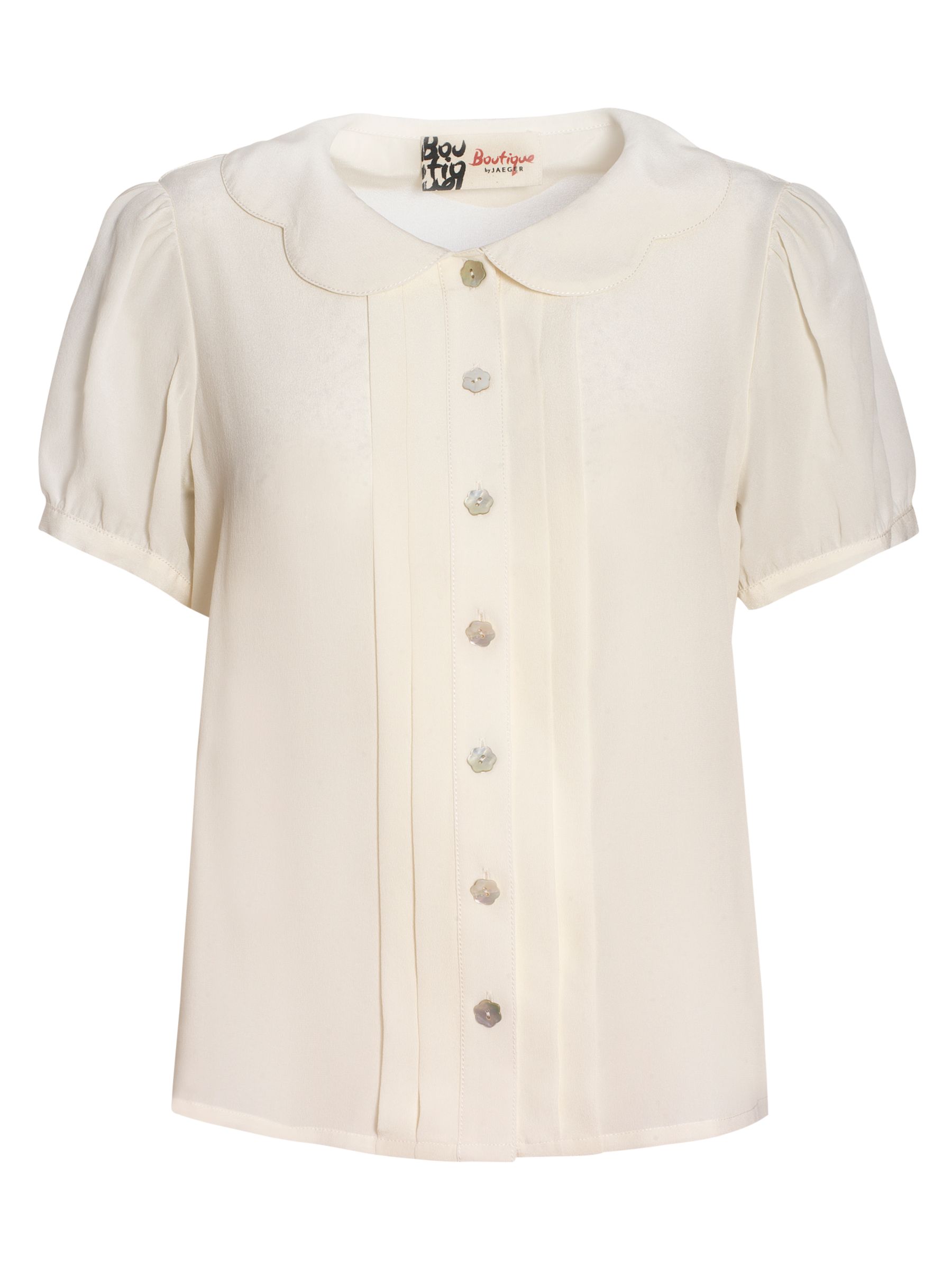 Boutique by Jaeger Scalloped Collar Silk Blouse,