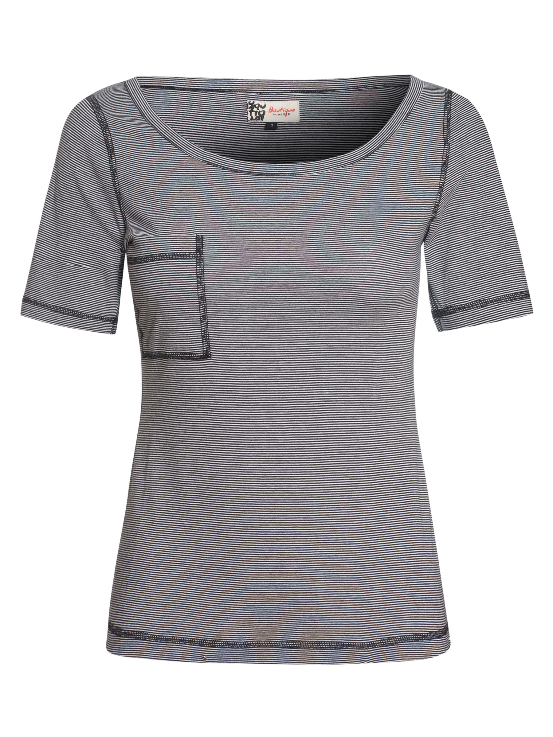 Boutique by Jaeger Mini Stripe T-Shirt, Black