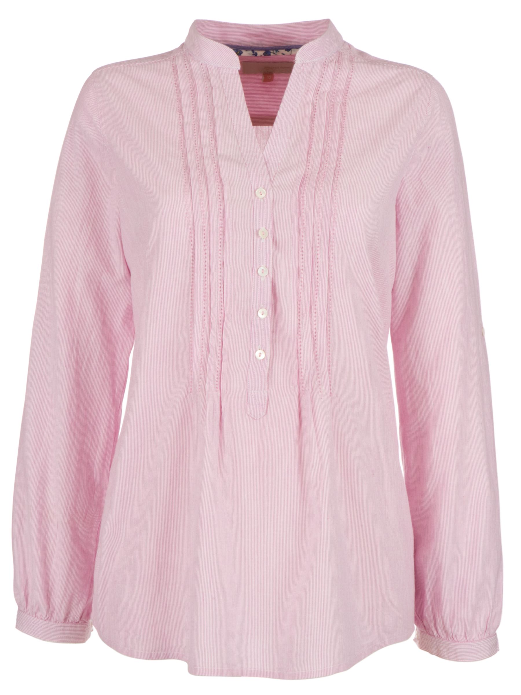 John Lewis Women Cotton Stripe Blouse, Rose