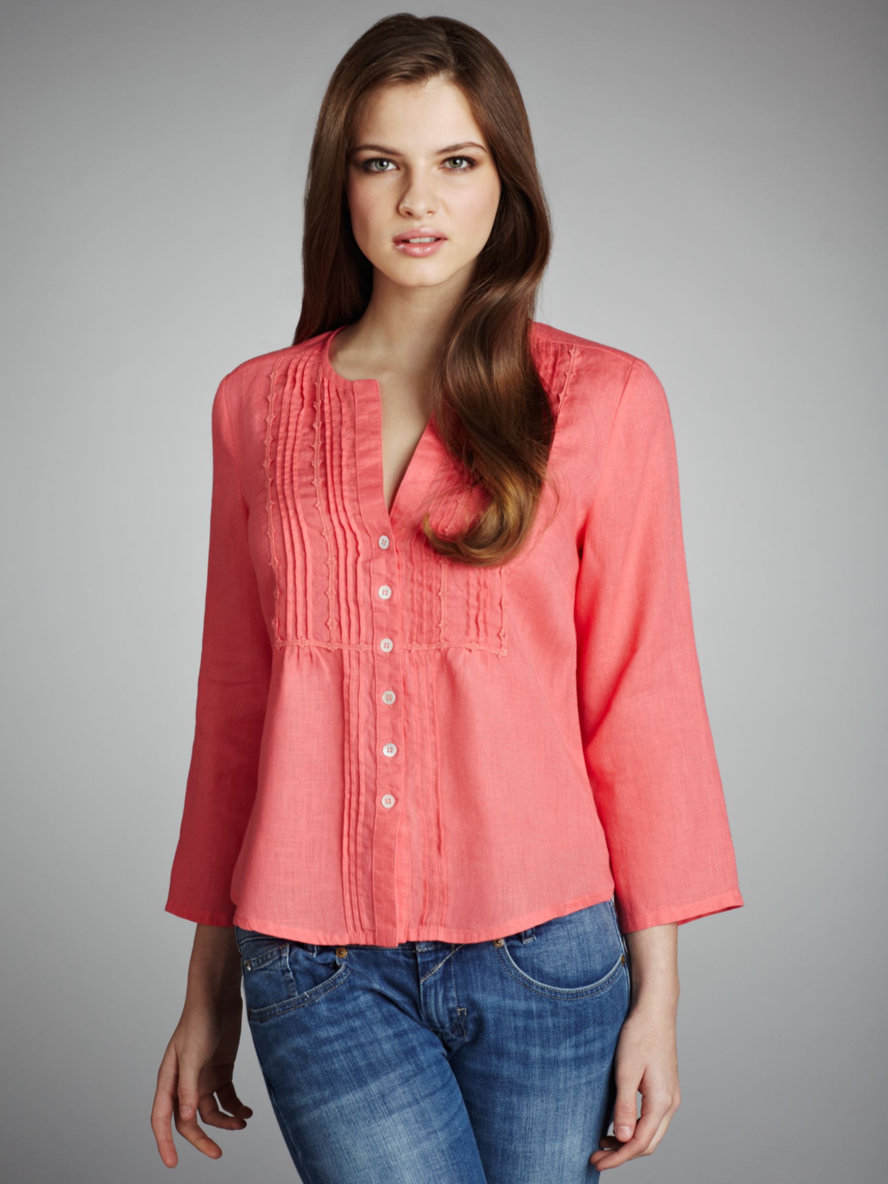 Crochet Trim Blouse, Dahlia