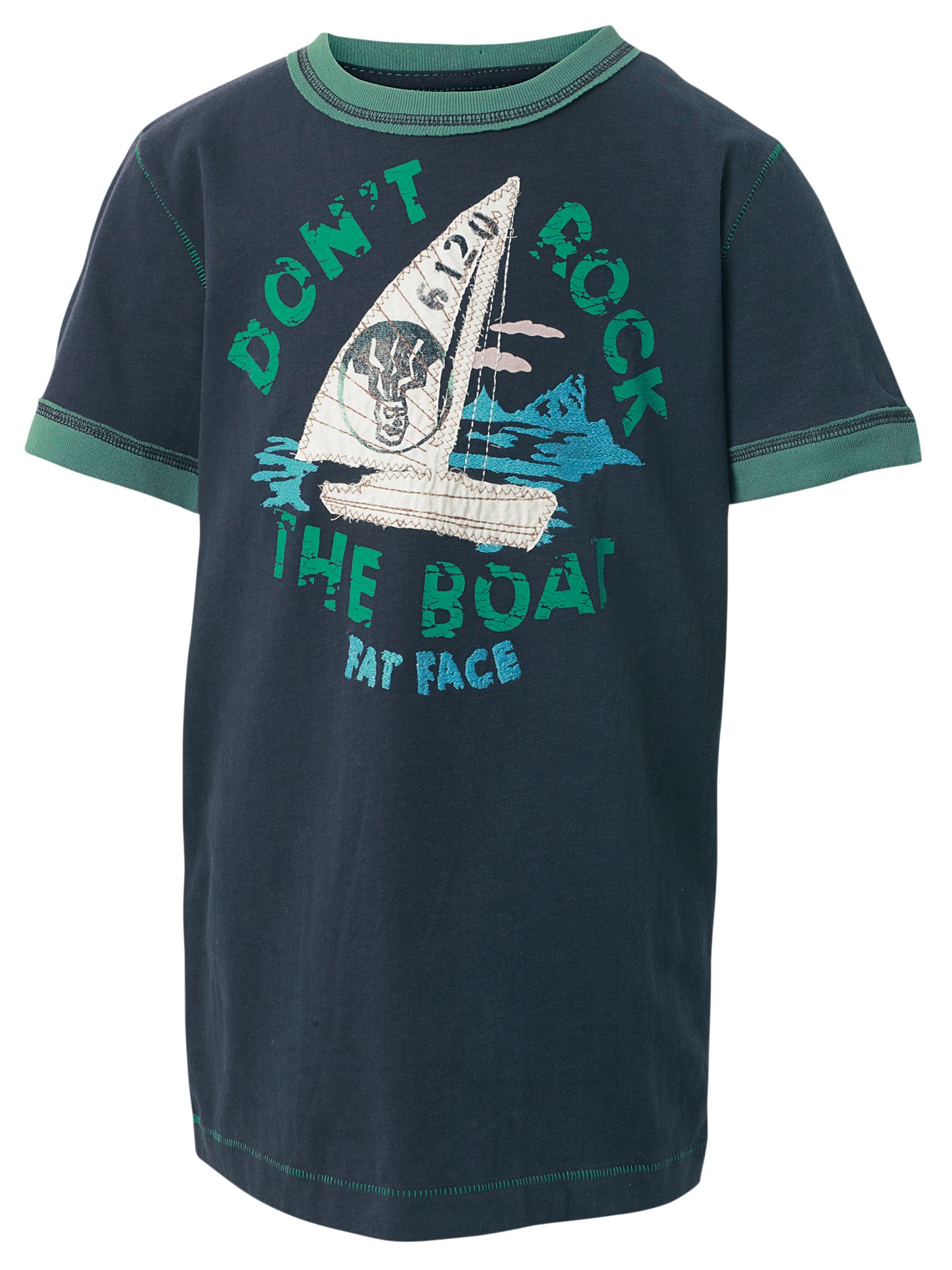 Fat Face Dont Rock The Boat T-Shirt, Navy