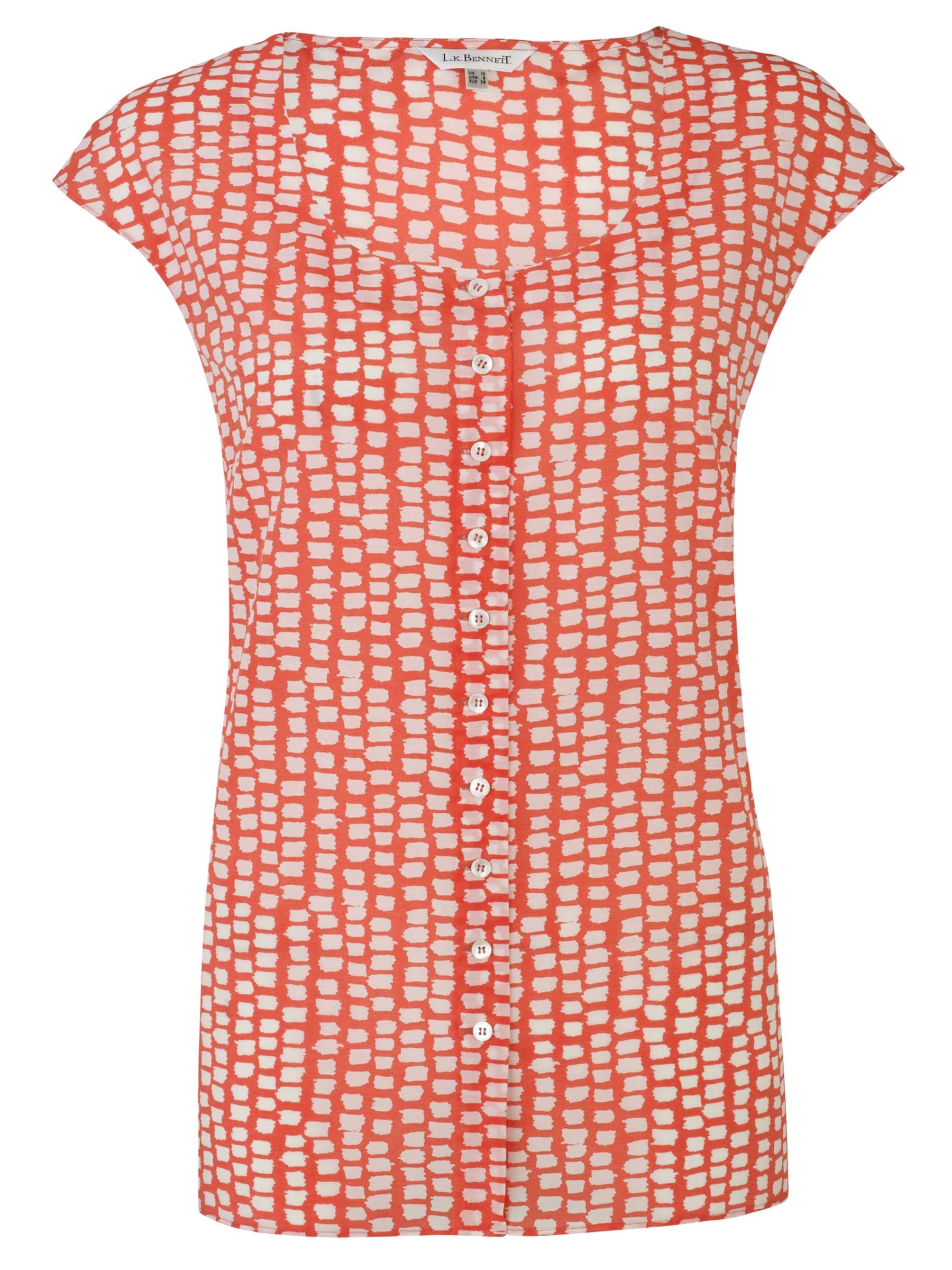 L.K. Bennett Lucy Blouse, Coral