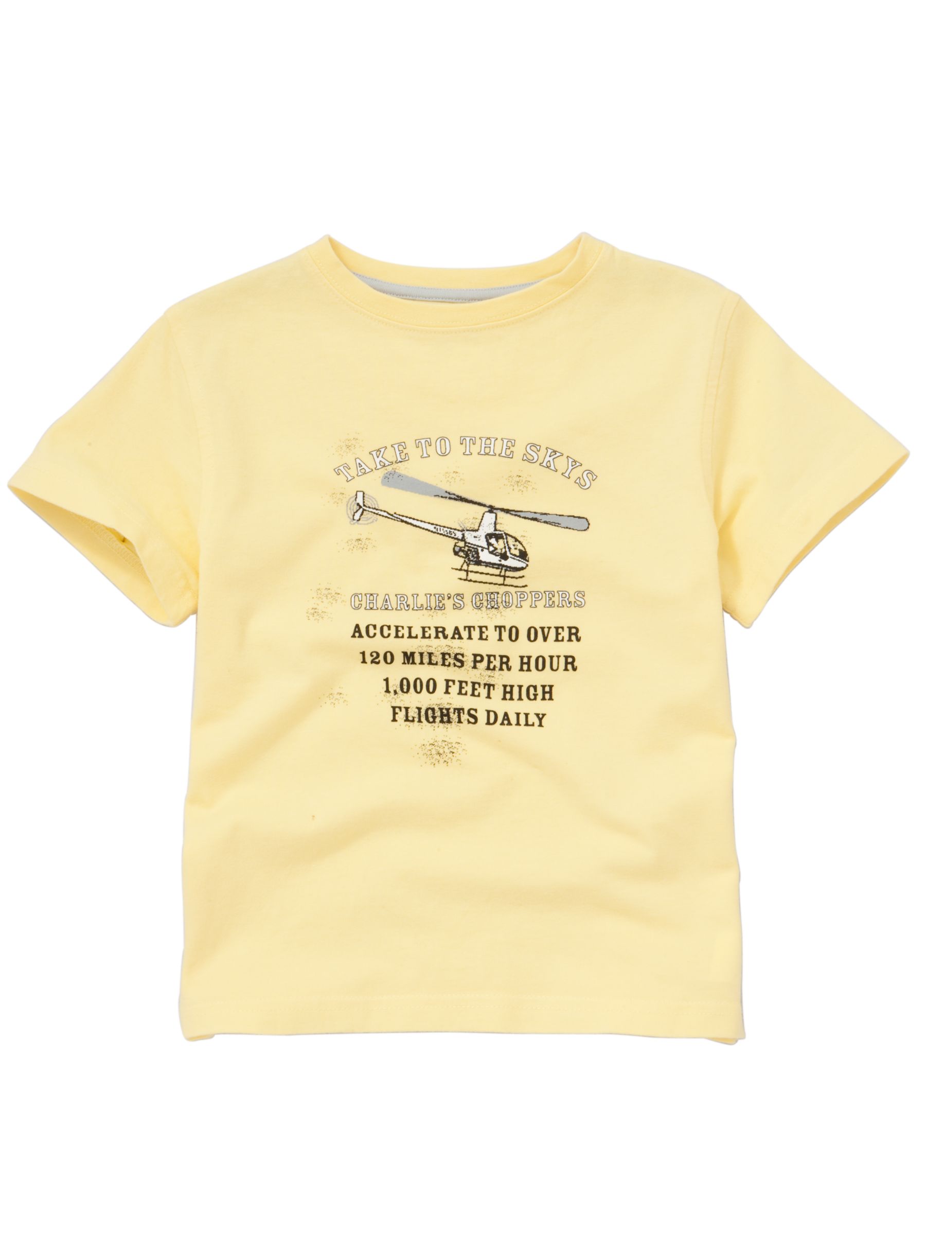 John Lewis Boy Plane Graphic T-Shirt, Yellow