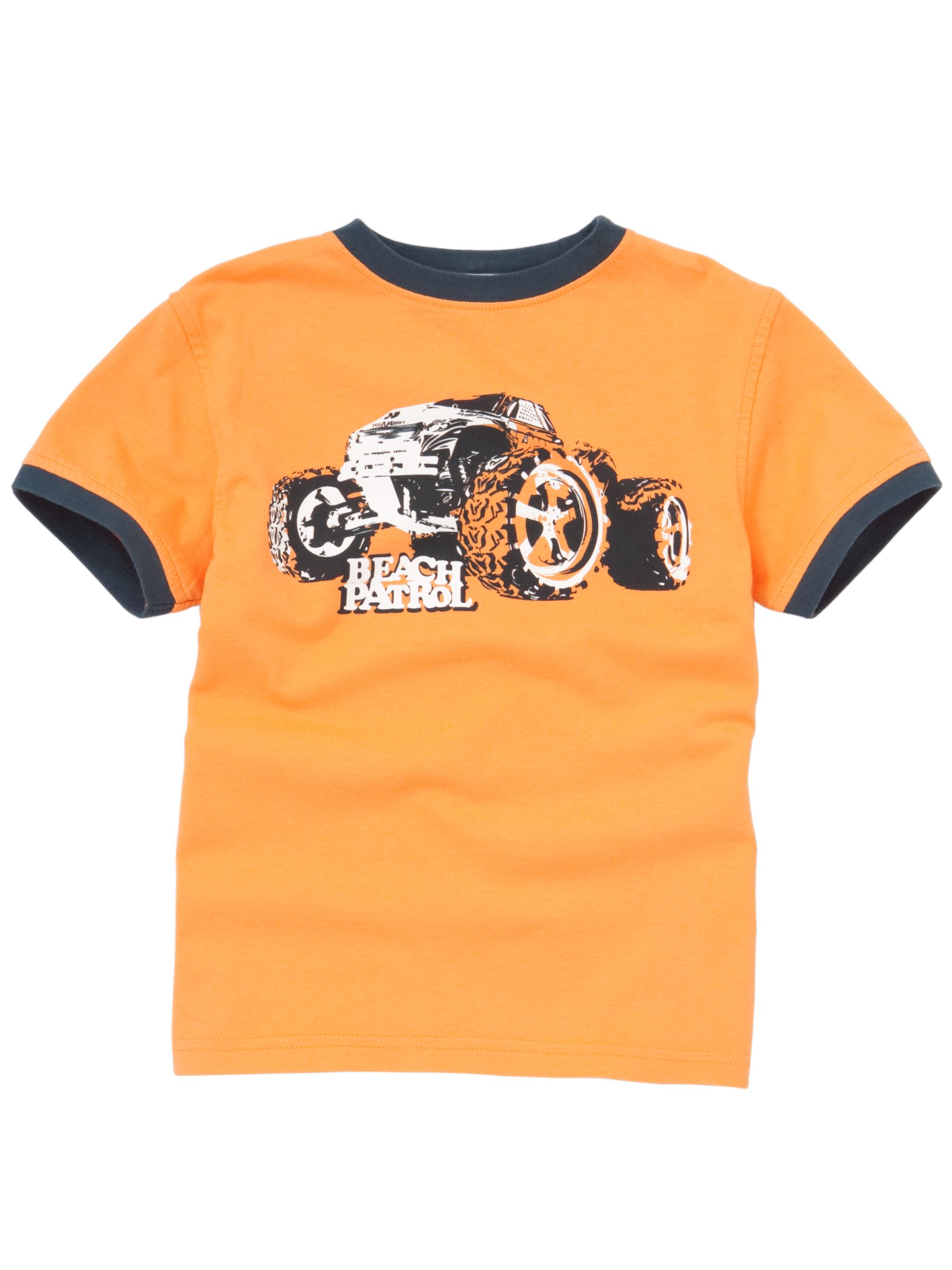 John Lewis Boy Beach Buggy T-Shirt, Orange