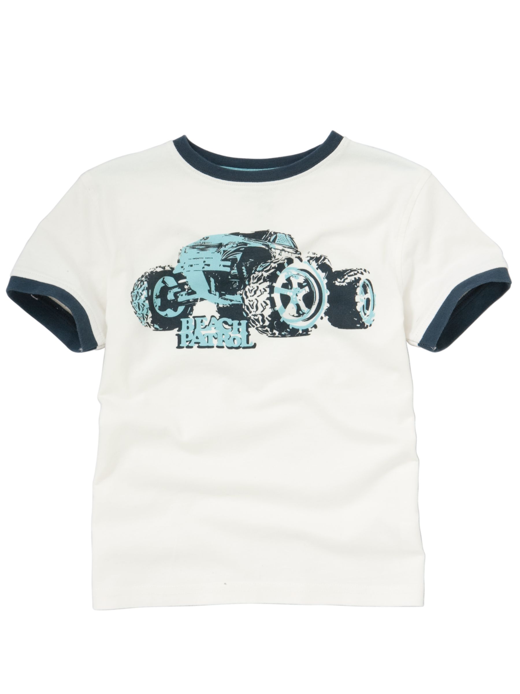 John Lewis Boy Beach Buggy T-Shirt, White