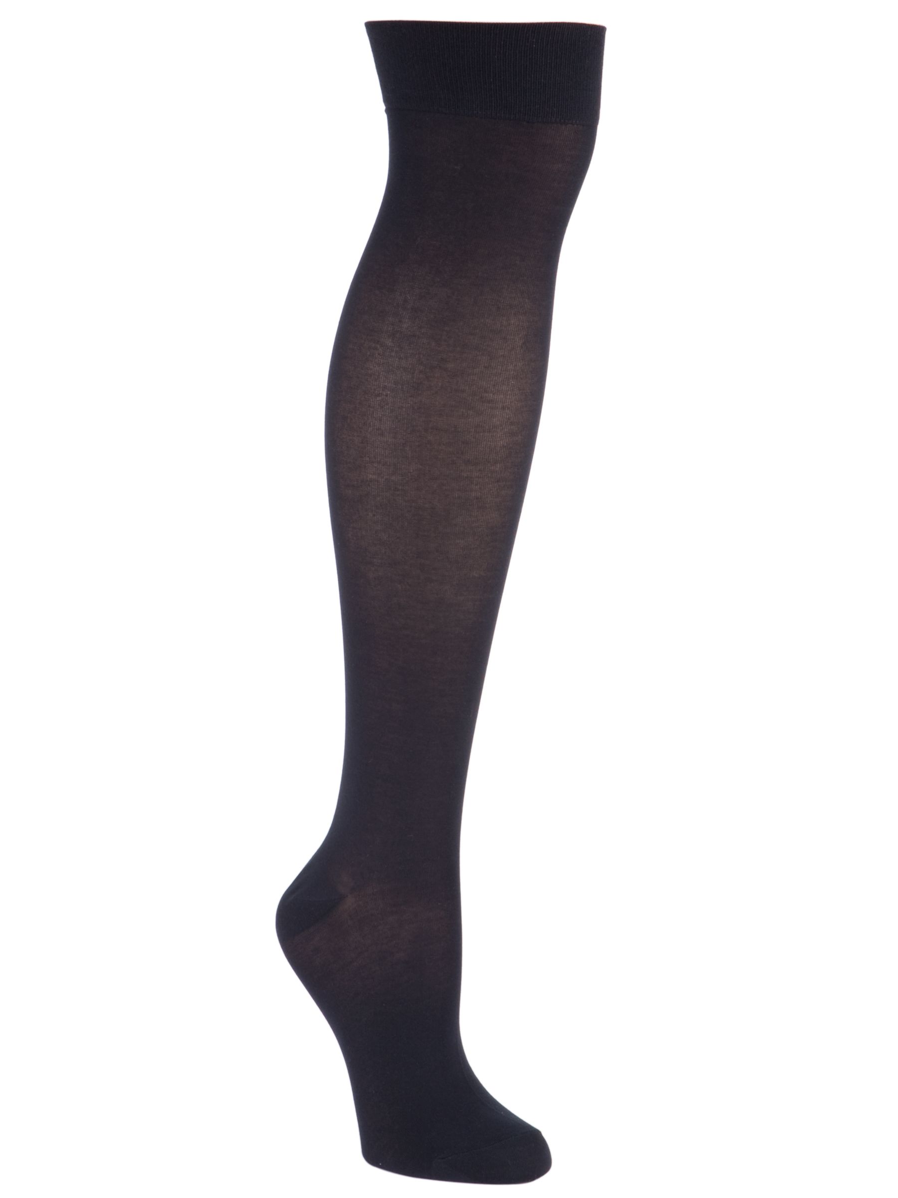 John Lewis Falke Cotton Touch Knee High Socks, Marine