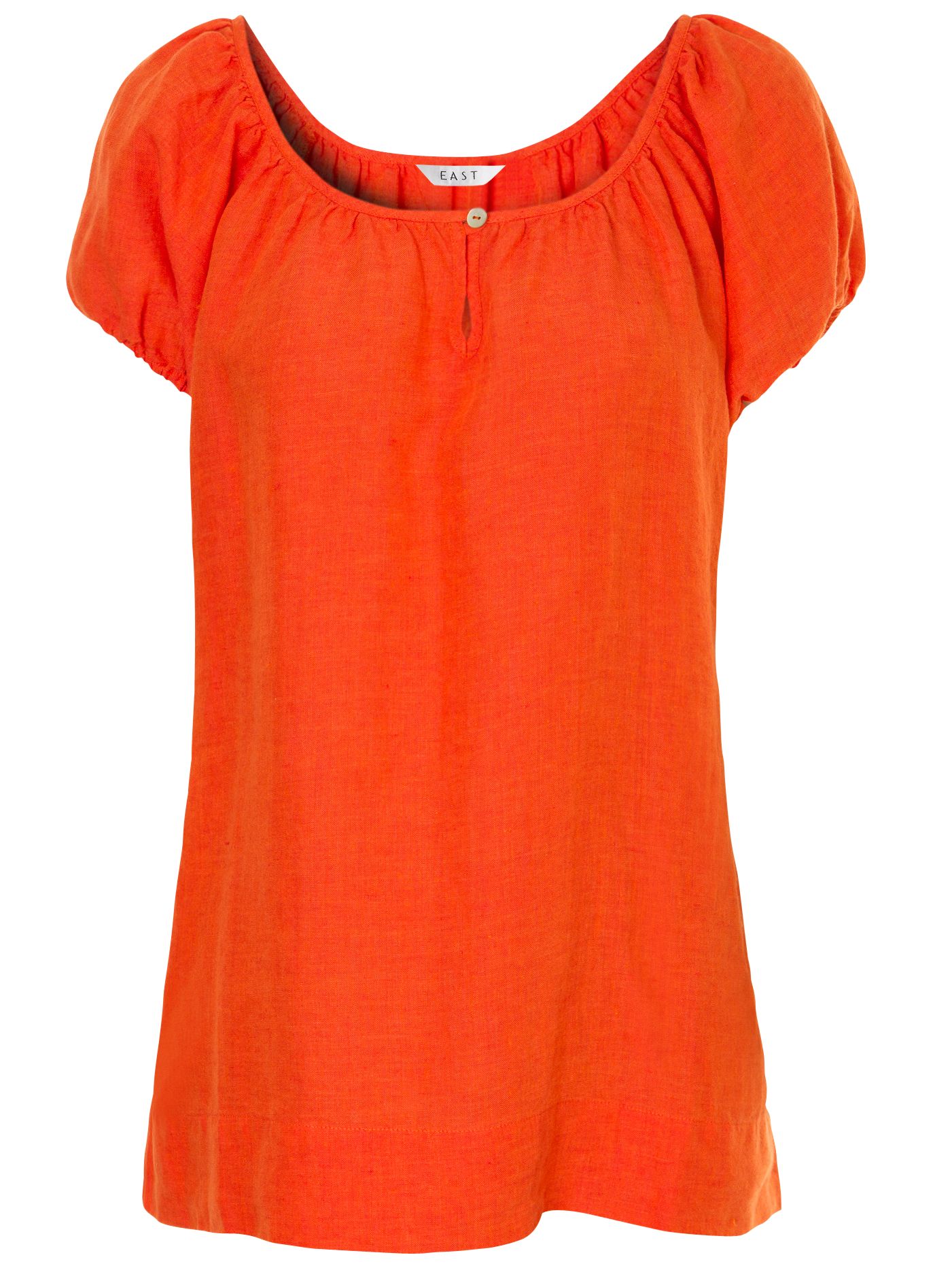 East Alaska Linen Blouse, Orange