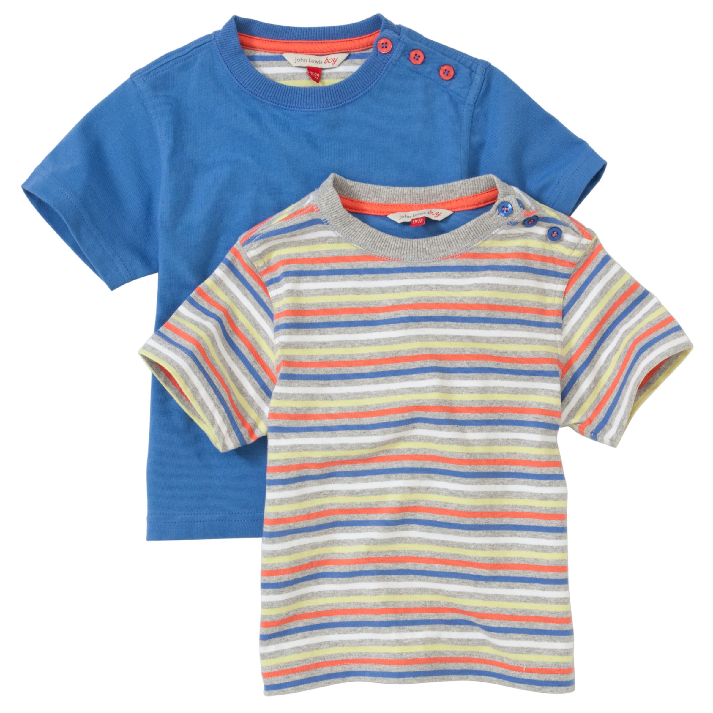 John Lewis Boy Jersey T-Shirt, Pack of 2,