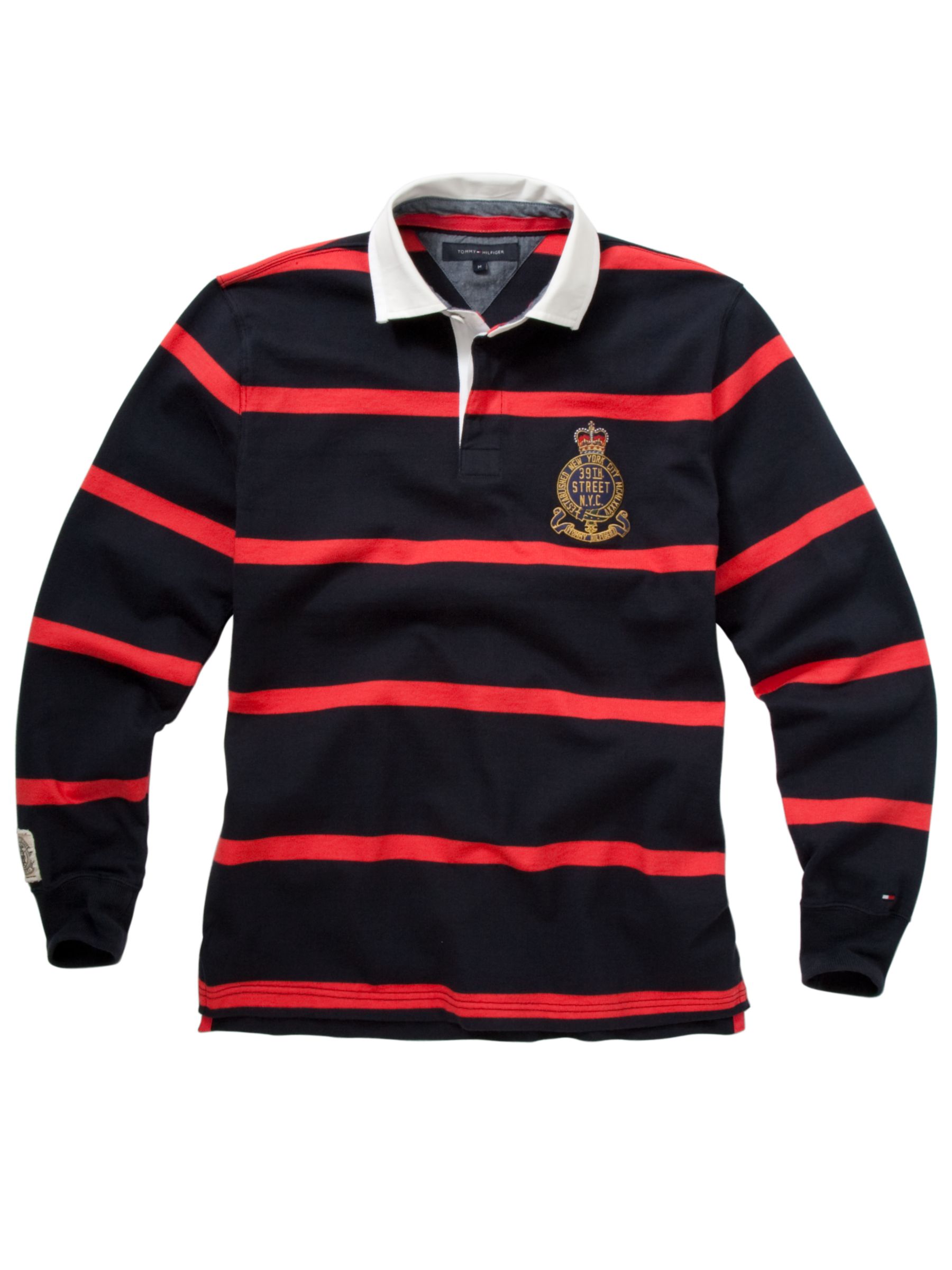 Tommy Hilfiger Pascal Rugby Shirt, Black/Coral